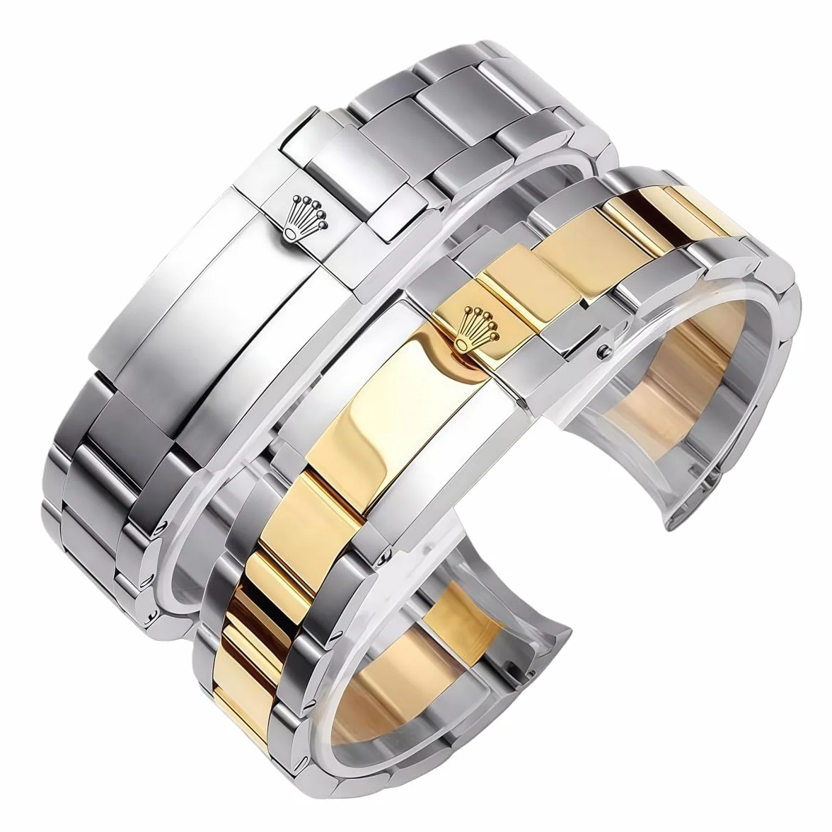 Bransoleta Metalowa Stal 904L Pasek Zegarka Klamra Ślizgowa Bransoletka Zamienna 20mm 21mm Szybka dla Rolex GMT-Master
