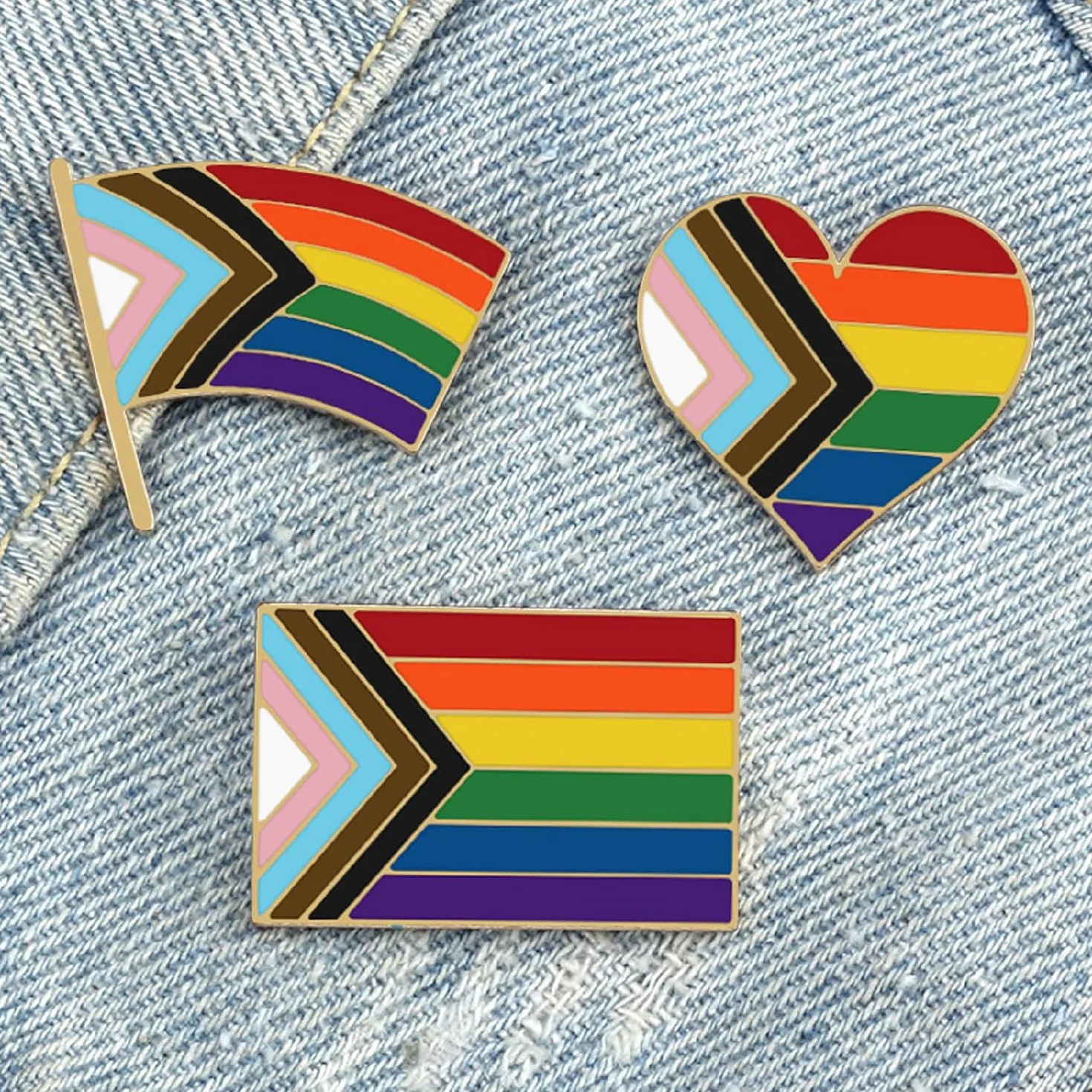 6 szt. Gay Pride Pins, przypinki tęczowe broszki, broszki z dumą gejowską, flaga progresu, przypinka do klapy, broszka, broszka, pin, tęczowa flaga, dumna na ubrania i bla