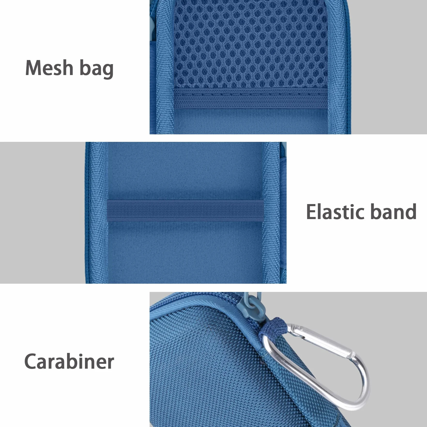 Khanka Etui Twardy Futerał do Przenoszenia, Etui do Przechowywania Kompatybilne z Note AI Rejestrator Audio z Karabińczykiem, Niebieski