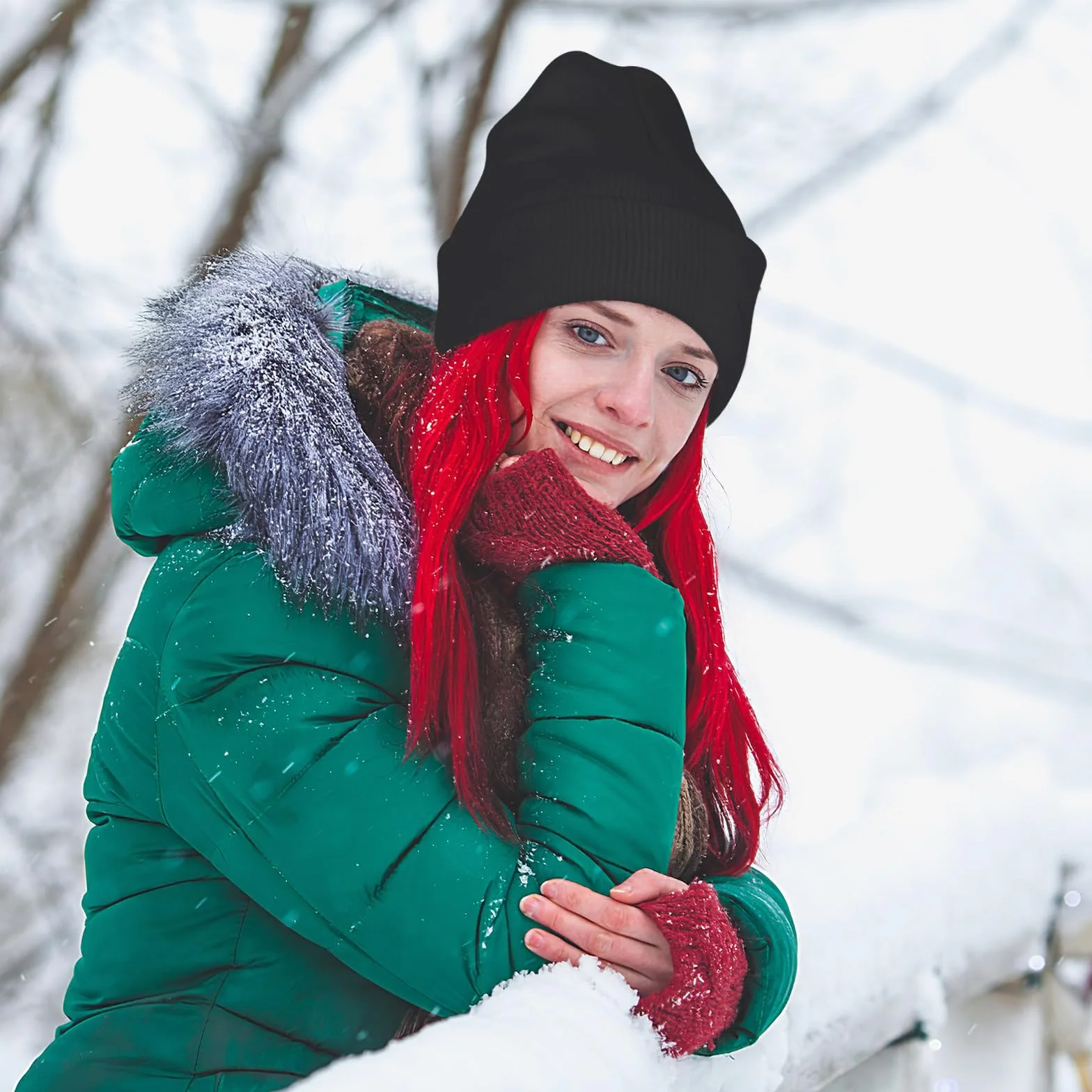DIVINA VITAE Dzianinowa czapka beanie dla mężczyzn i kobiet, zimowa czapka z mankietem, miękkie, gruba ciepła elastyczna czapka z dzianiny