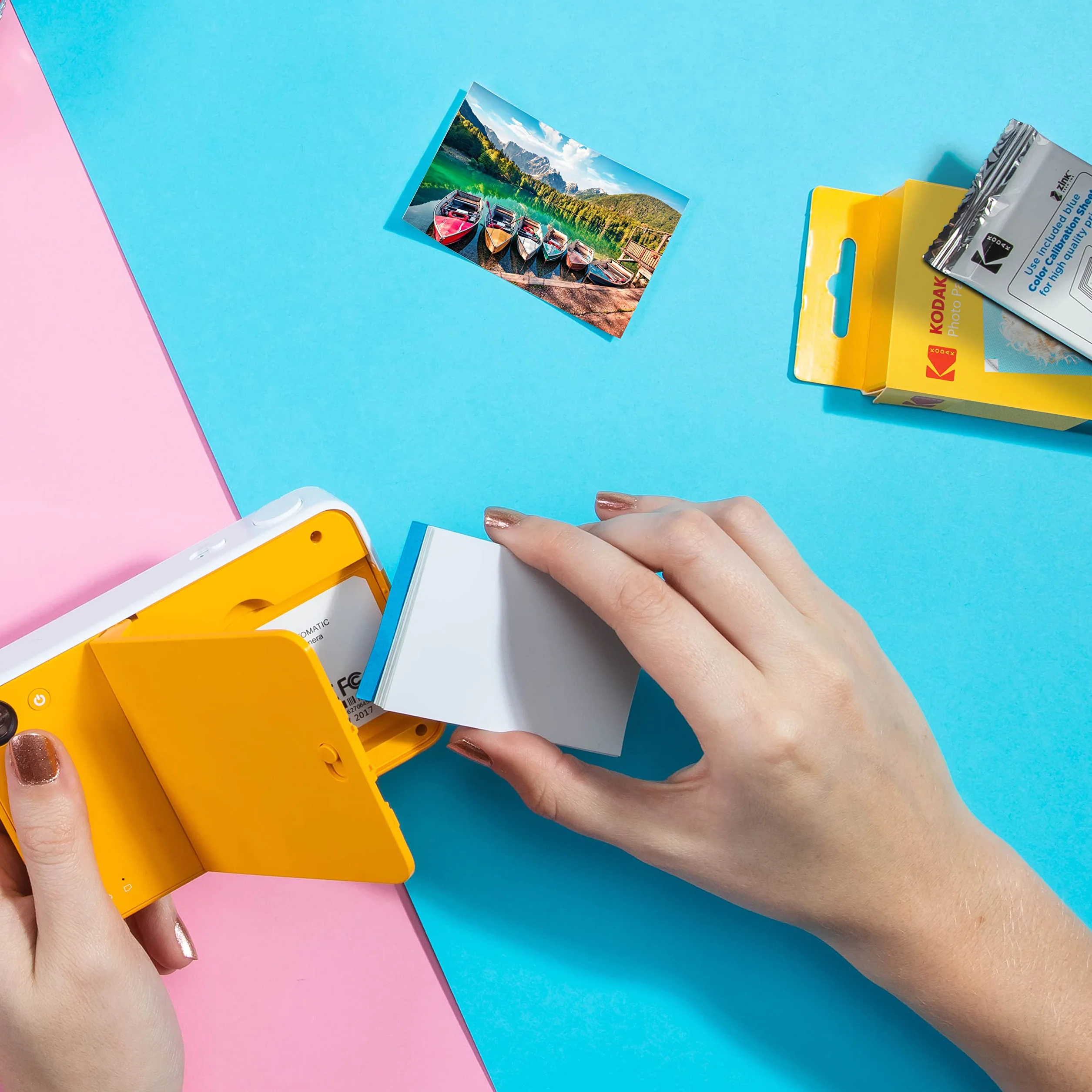 KODAK Papier fotograficzny premium z cynkiem premium 5 x 7,6 cm (100 arkuszy) – kompatybilny z aparatami i drukarkami KODAK (biały)