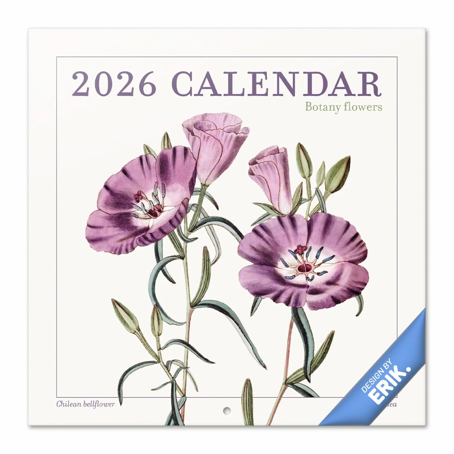 Grupo Erik Wall Calendar 2026 - Flowers Botanical Calendar 2026 | Square 30 x 30 cm - 12 x 12 inches Wall Planner, Family Planner Month To View | Botanical Gifts For Friends