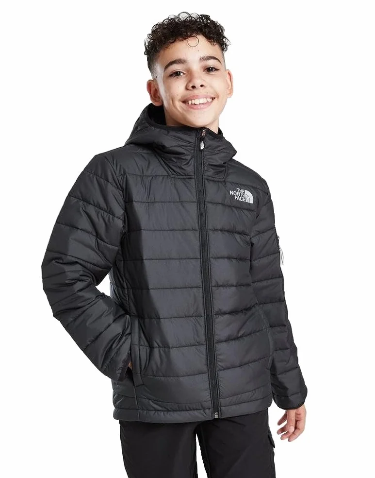 THE NORTH FACE Dziewięcioletnia kurtka wyściełana czarna junior hooded full zip winter coat NFOA83HLJK3