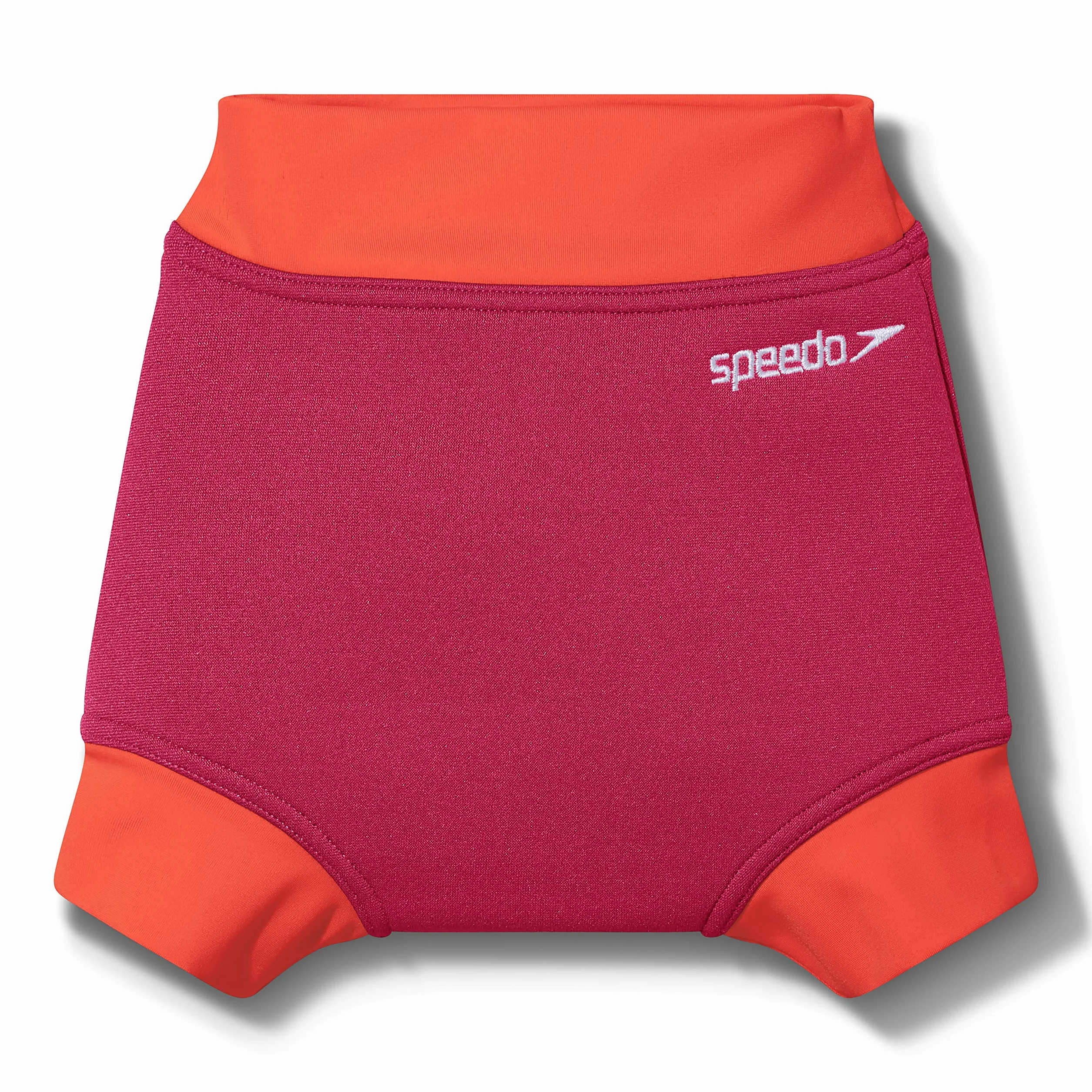 Speedo Girl's Learn to Swim pokrowiec na pieluchy dla niemowląt i małych dzieci | miękki w dotyku | neopren, wiśniowy róż/koralowy, 6-9M6-9M