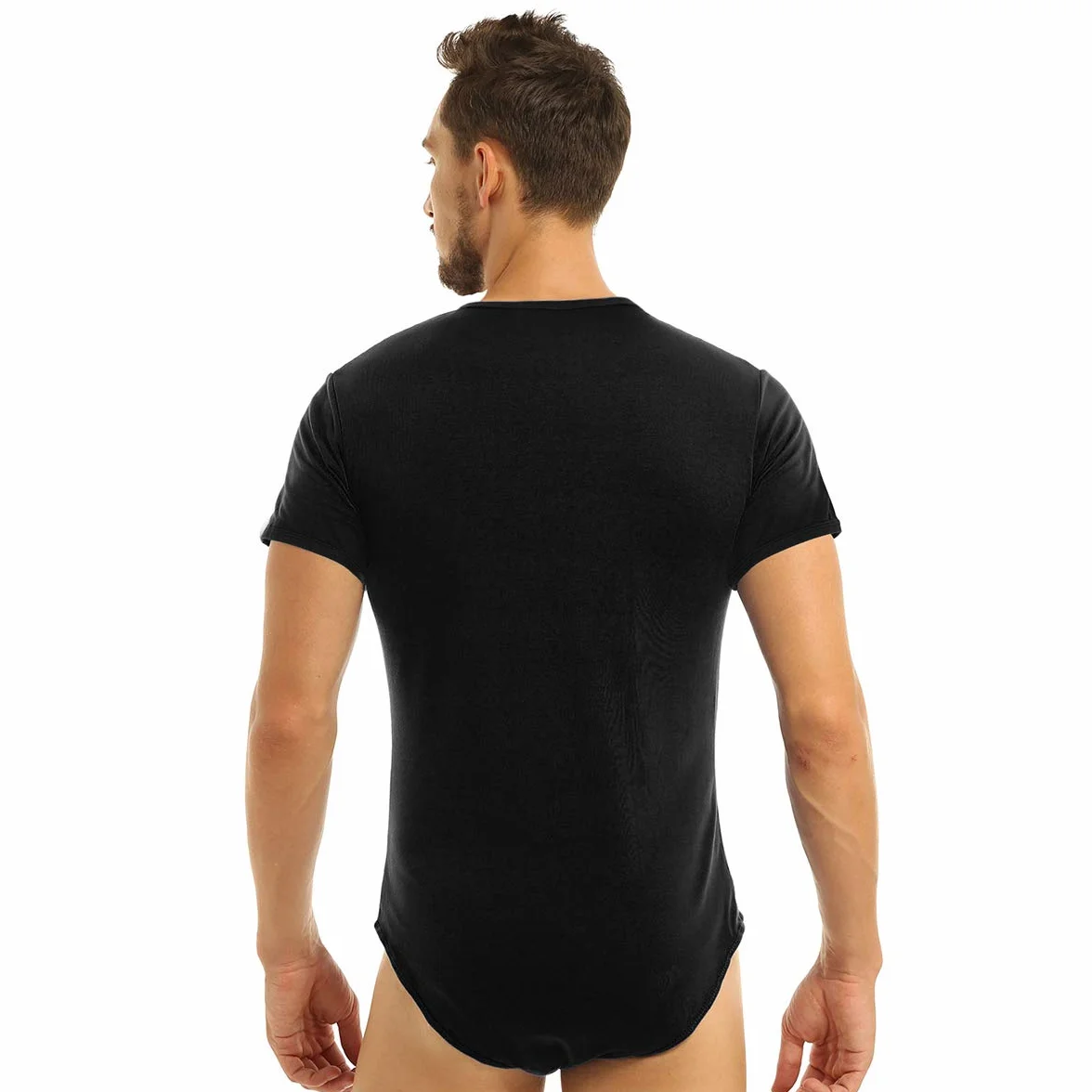 Freebily Body Męskie Sportowe Kombinezon Bawełniany Triathlon Artystyczny Trampki Leotard Kombinezon Bodysuit Piżama Krótkie Ogrodniczki Siłownia Sportowa Koszulka Fitness