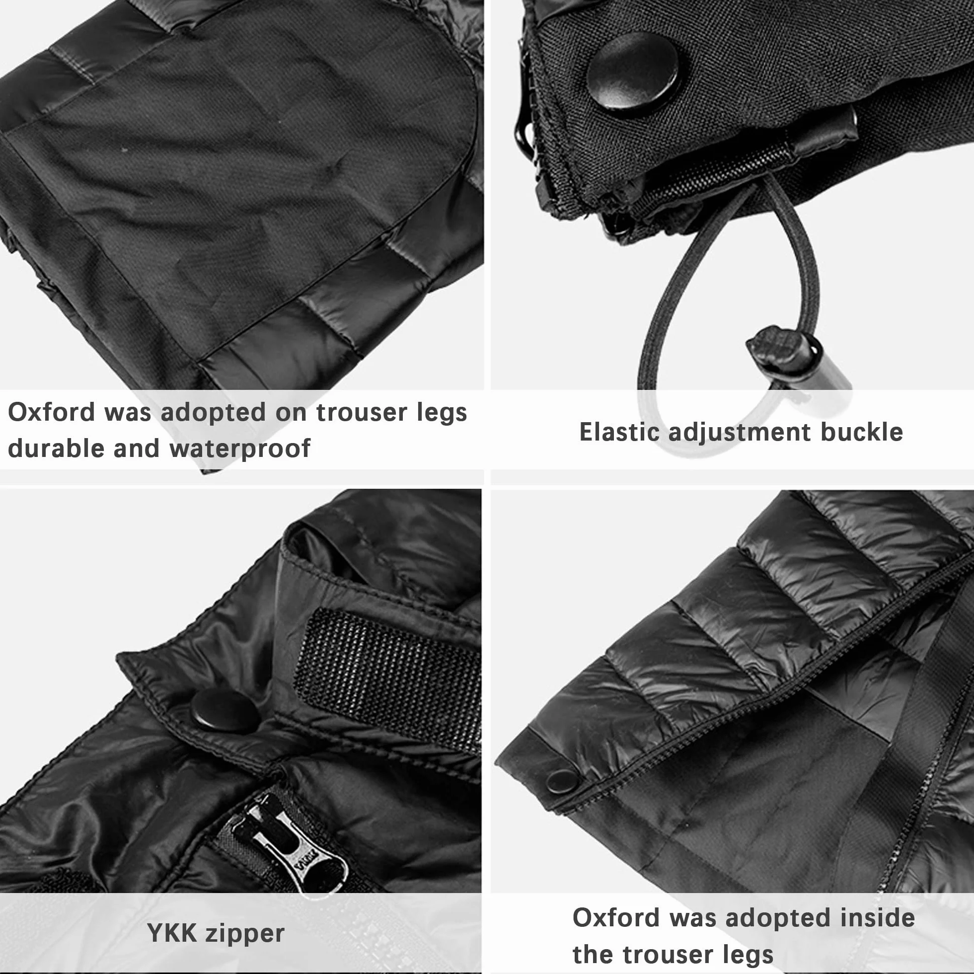 Tofern Unisex zimowe gęsi puchowe spodnie ultra ciepłe termoizolacyjne wodoodporne spodnie narciarskie lekki zamek błyskawiczny YKK zamek boczny praktyczny nylon 20D 400T odporny na zewnątrz piesze