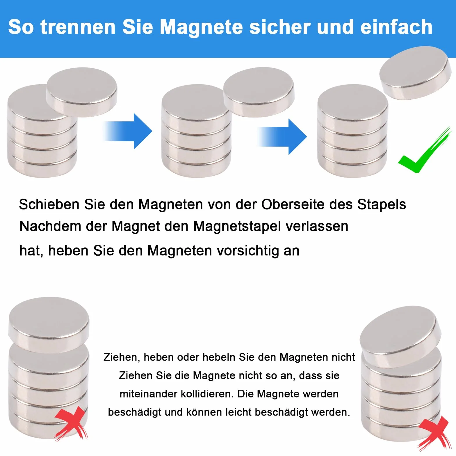 Magnesy 8x2 mm, małe, mocne neodymowe, mini 100 sztuk, okrągłe, do tablicy magnetycznej, korkowej, lodówki, suchościerali, rzemiosła, zdjęć