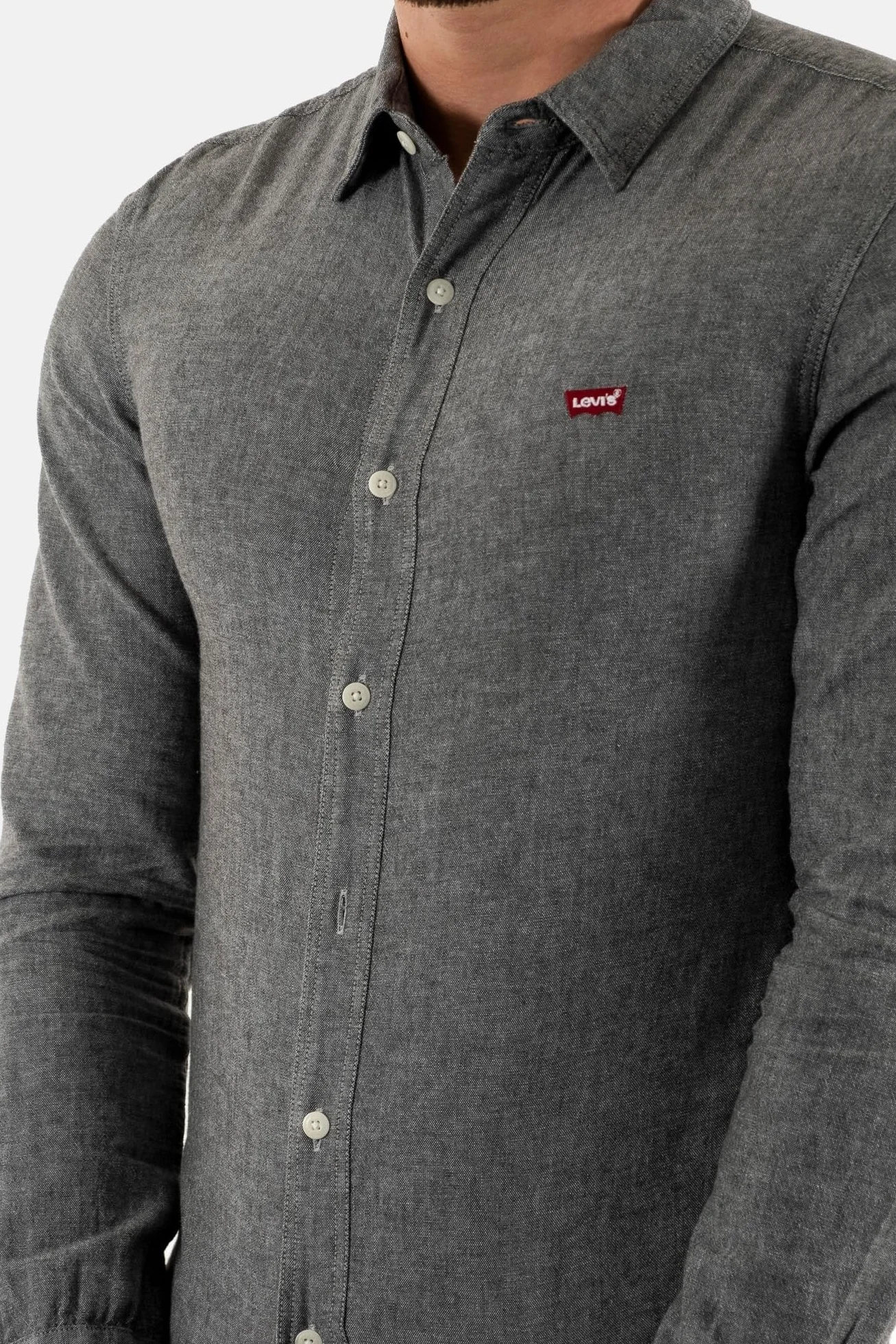 Levi's Mężczyźni Long-Sleeve Battery Housemark Slim Shirt, Black Agate, L