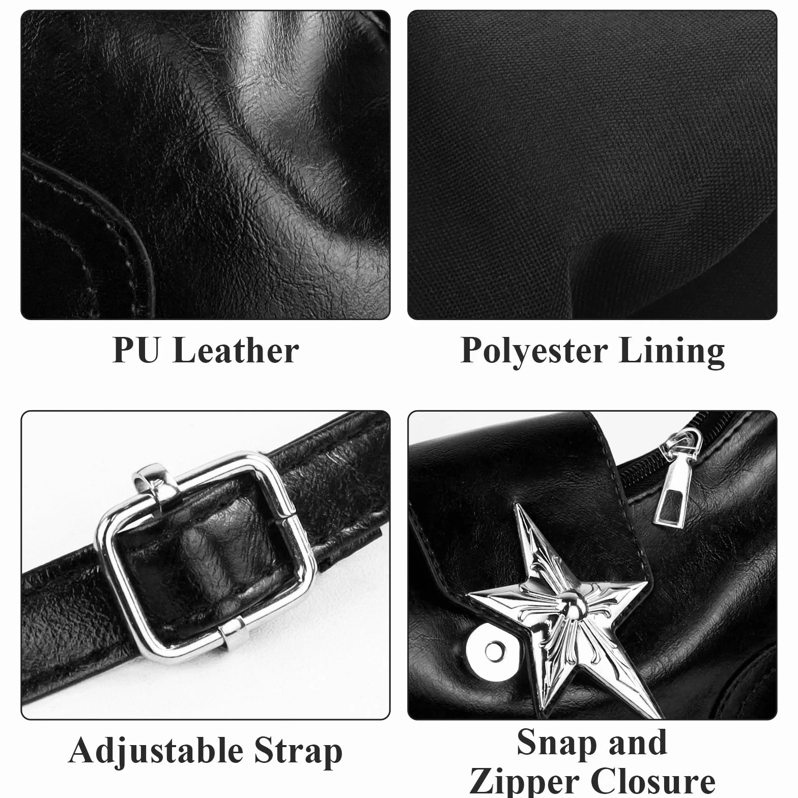 Y2K damska torba na ramię, lekka torebka z poliuretanu, z regulowanym paskiem na ramię, mała torba na ramię z zapięciem magnetycznym, torba Crossbody na co dzień, na zakupy i w podróż