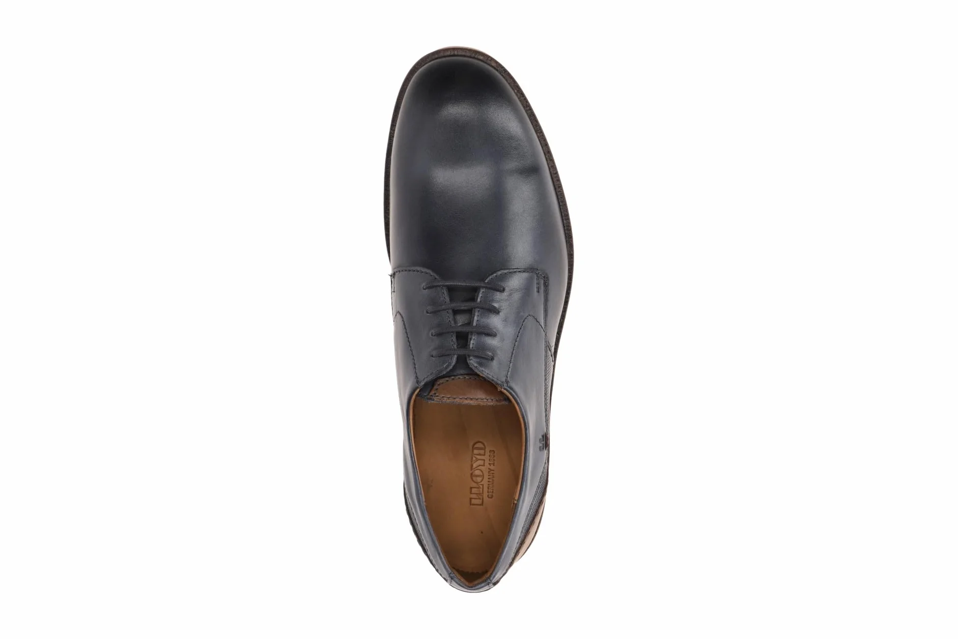 LLOYD Męskie buty sznurowane/buty biznesowe/półbuty Domino niebieskie, gładka skóra