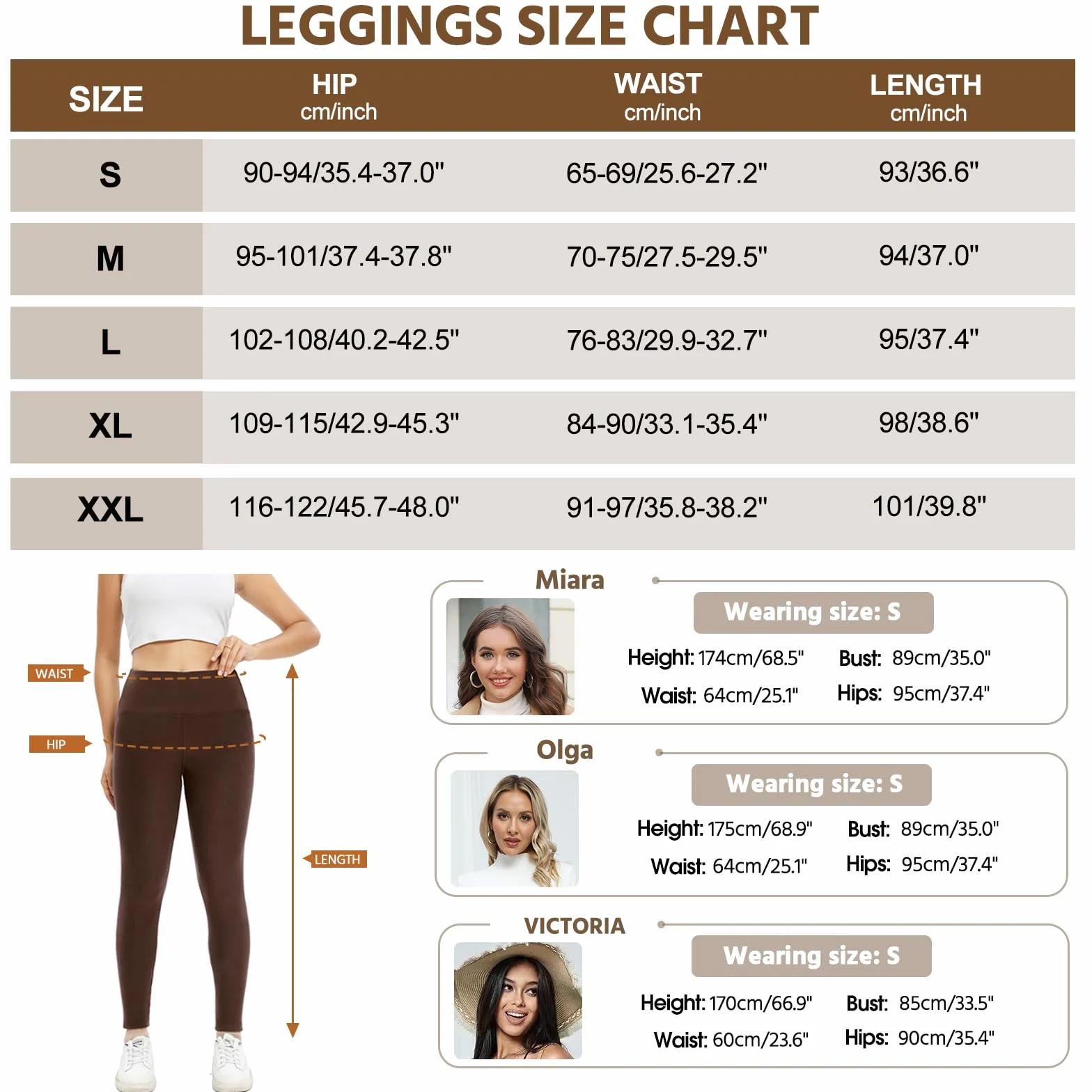 Voqeen Legginsy termiczne damskie, zimowe legginsy z podszewką z polaru, termiczne, wodoszczelne, do aktywności na świeżym powietrzu, ciepłe spodnie sportowe