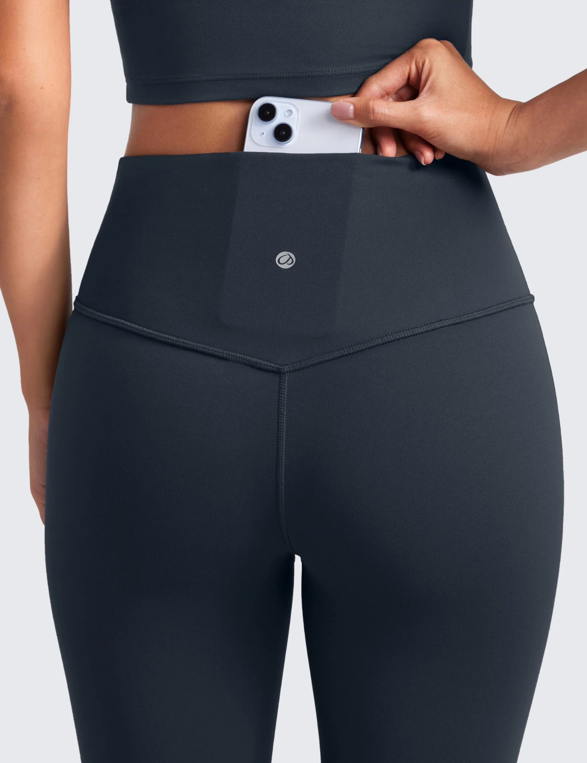 CRZ YOGA Damskie spodnie Butterluxe z wysokim stanem i rozszerzanymi nogawkami, 33,5 cala, joga, bootcut, szerokie, z kieszenią