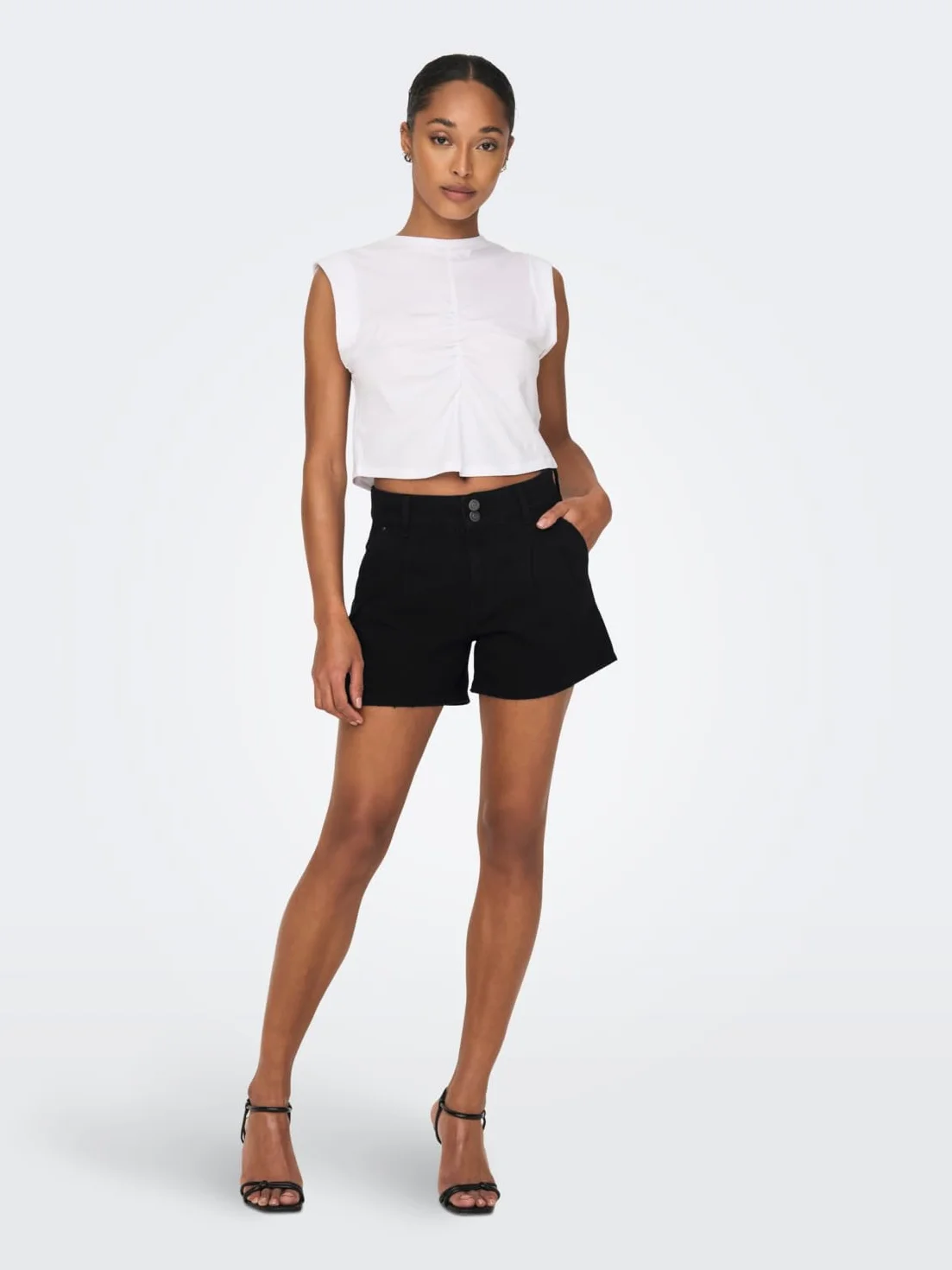 ONLY Onldebbie Life Hw Dnm Chino Shorts Rok Prod - Shorty Kobiety