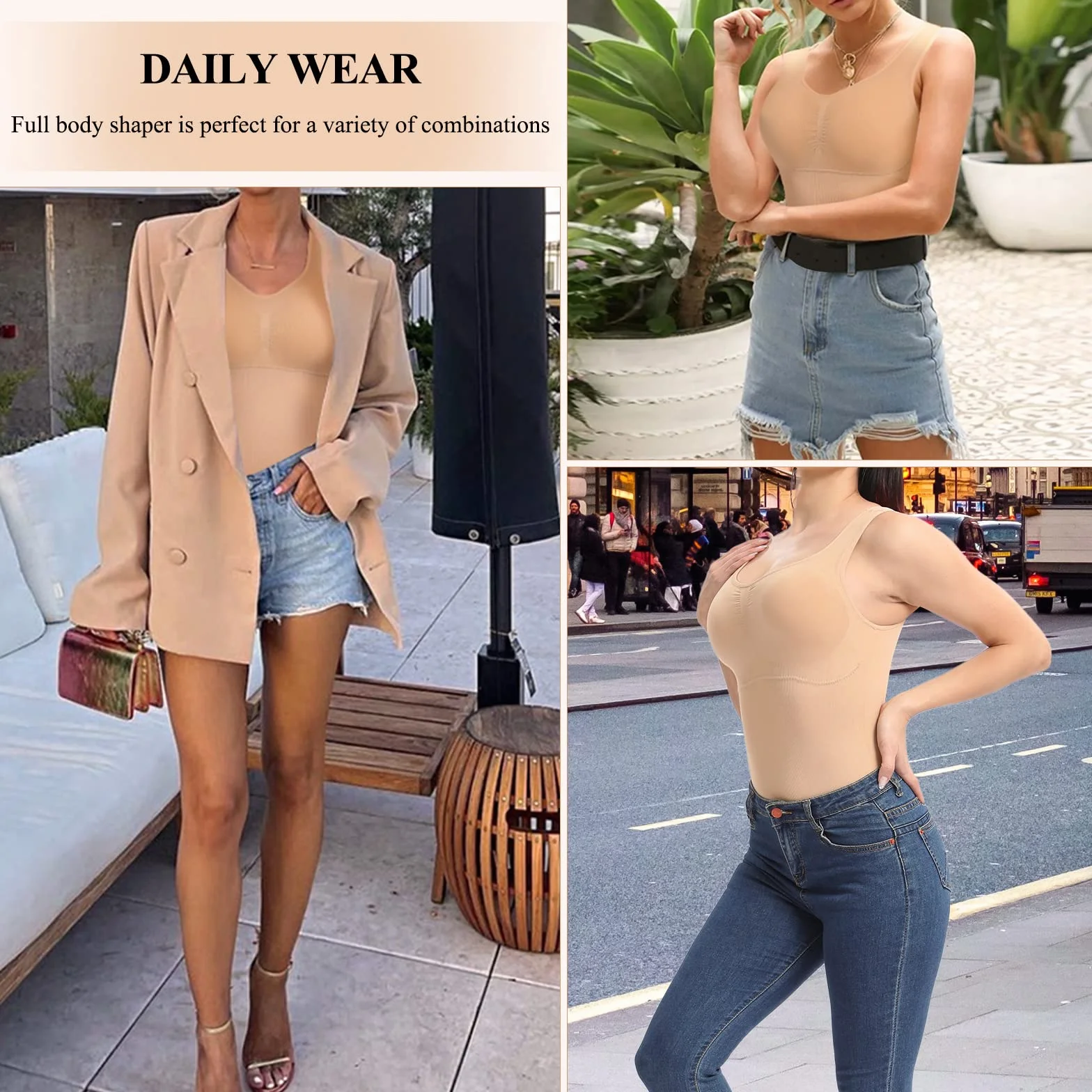 Joyshaper damskie body rzeźbione z biustonoszem modelującym wycięcie brzucha niewidoczne body body kombinezon odchudzający