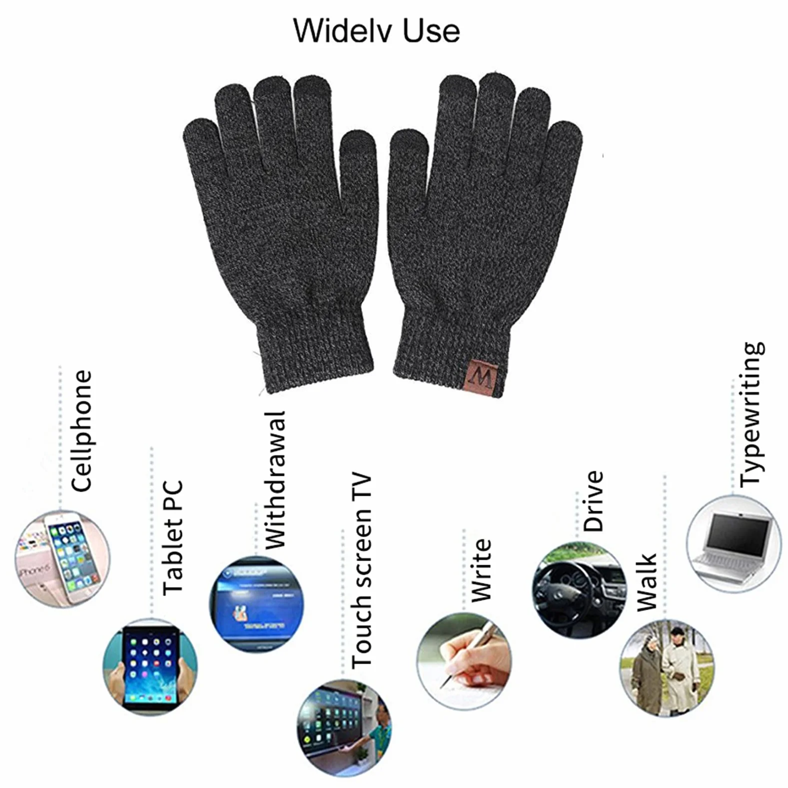 Komplet czapka szalik rękawiczki dla mężczyzn i kobiet, na zimę, z dzianiny, termiczny beanie, snood i rękawiczki z ekranem dotykowym, miękka podszewka z polaru, czapka zimowa dla mężczyzn i