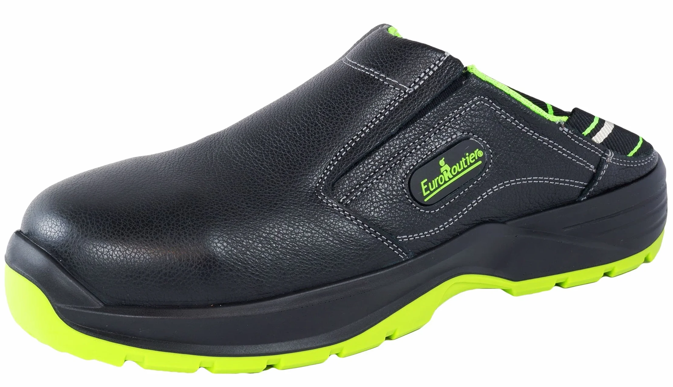 EuroRoutier Hybrid Nappa Black Prawdziwa Skóra, Kapcie, Obuwie Ochronne Z Certyfikatem S1P-SRC