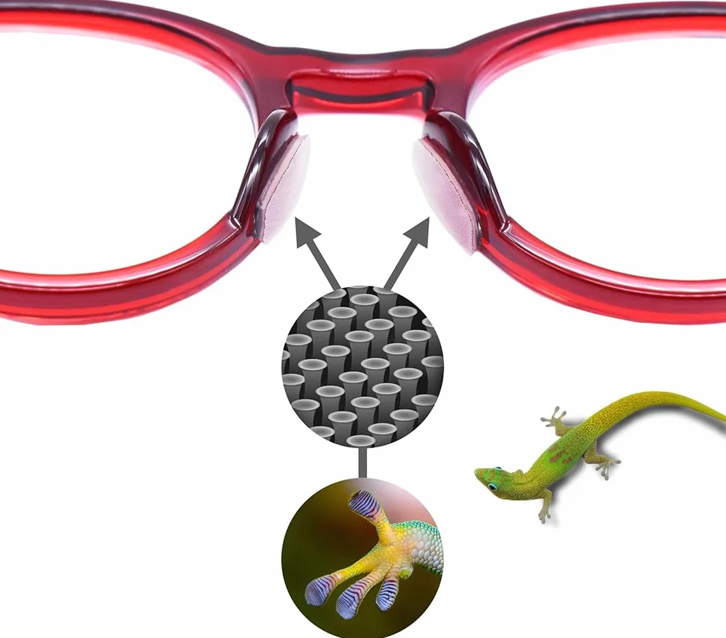 Setex Gecko Grip – Noski Do Okularów (5 Przezroczystych Par) – Antypoślizgowe Noski Do Okularów, Mikroteksturowane Włókna, Ultra-Mocna Przyczepność I Ultra-Miękkość, Samoprzylepne, 1 × 7 × 16 mm