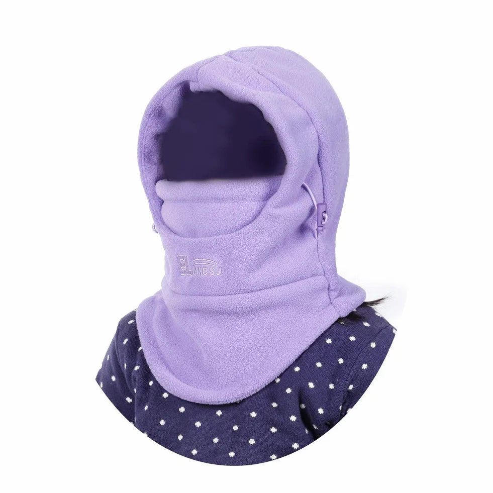 Unisex dziecięca czapka zimowa dla chłopców i dziewczynek, szal z kapturem, 5 w 1, kapelusz z ciepłym szalikiem, na narty, do uprawiania sportu, na zimę, czapka z daszkiem 4-15 lat (ciemnoniebieska)