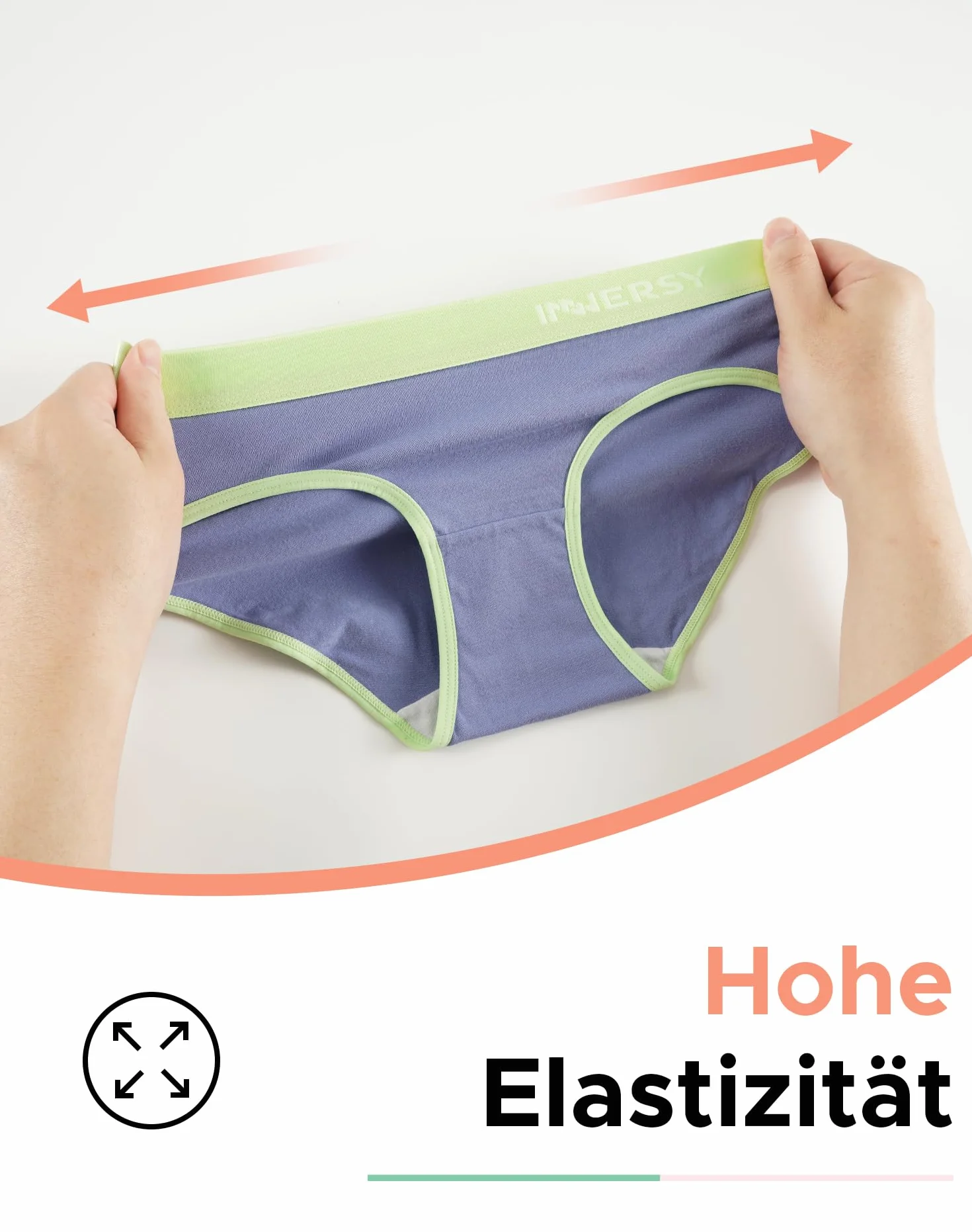 INNERSY Majtki dla nastolatek i dziewcząt, bawełna, miękkie majtki dla nastolatków, rozciągliwe slipy 6 sztuk