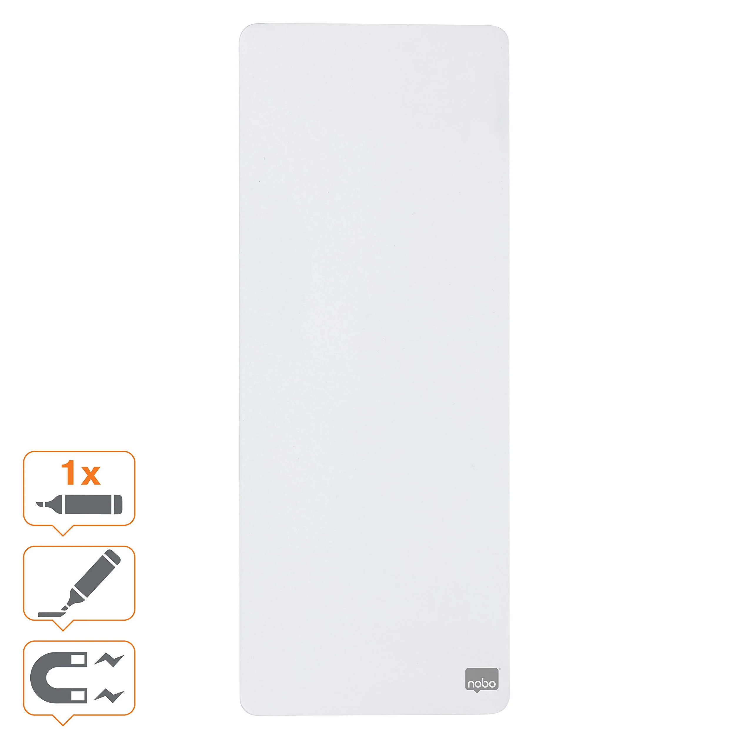 Nobo 1903764 Magnetyczna Mini Tablica, Biały, 140 x 360 mm