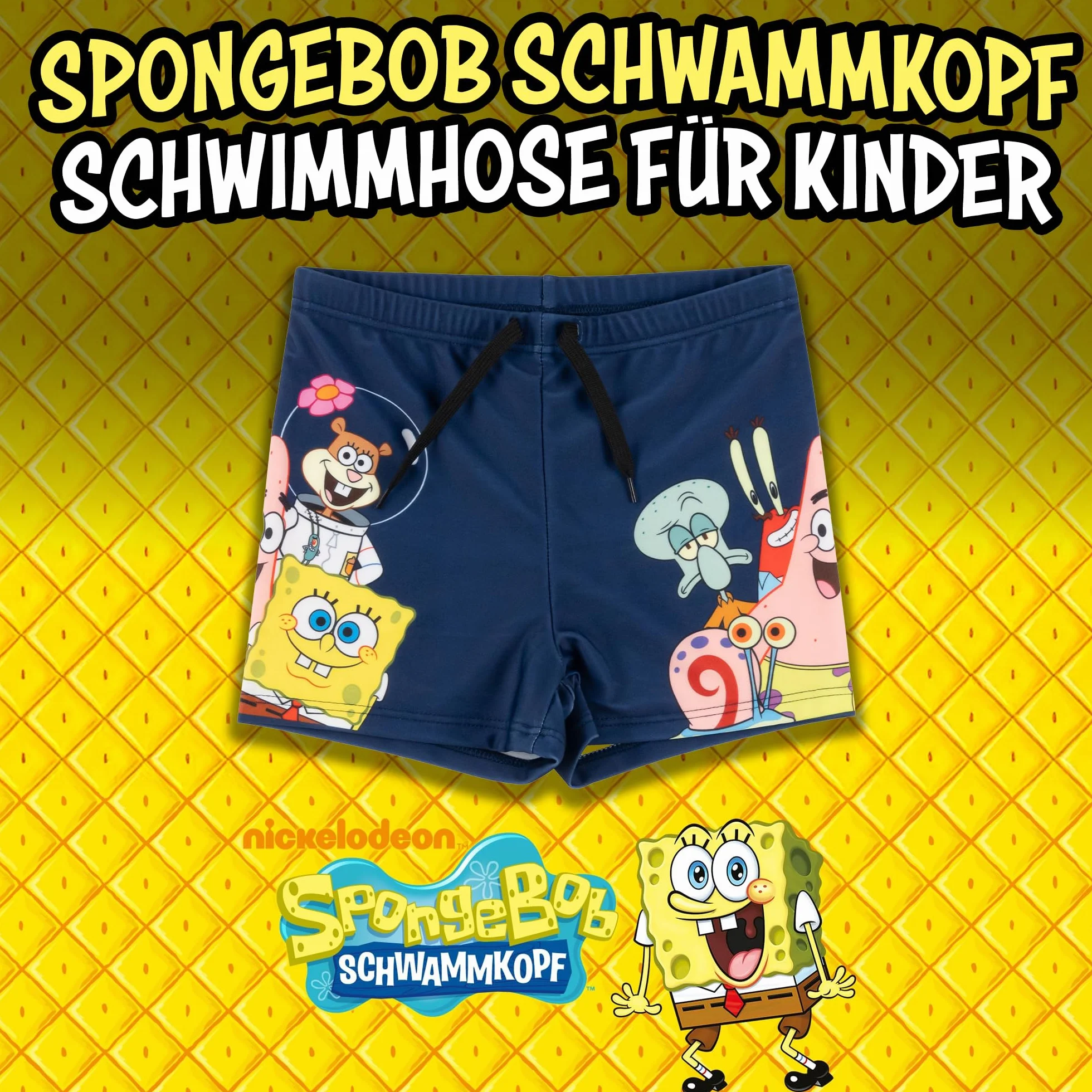 United Labels Spongebob kąpielówki dla chłopców, niebieskie, szorty kąpielowe dla dzieci, spodenki kąpielowe