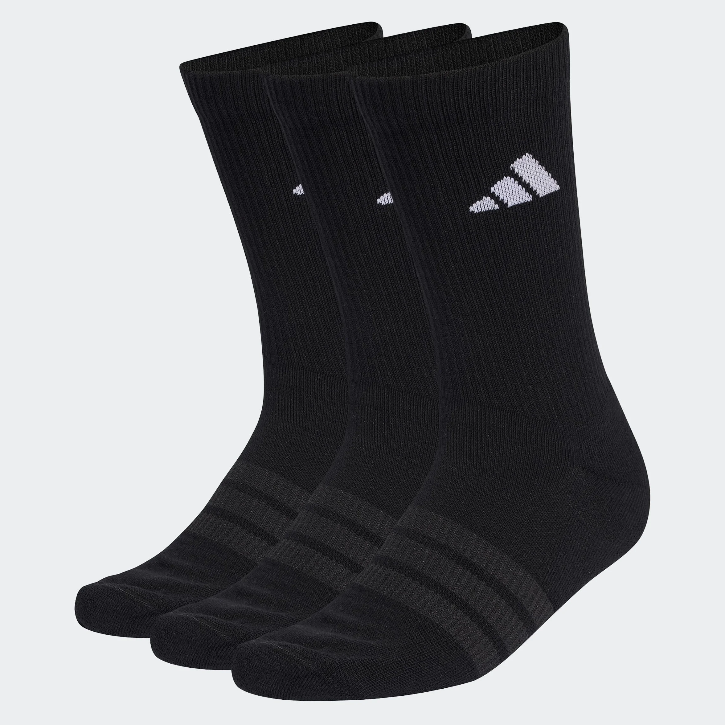 adidas Uniseks Cushioned Sportswear Crew Socks 3 Pair Pack, black/black/white, 37-40