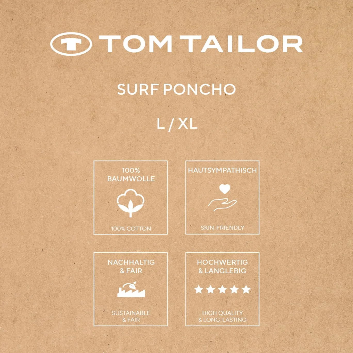 TOM TAILOR Ponczo surfingowe dla kobiet i mężczyzn, L-XL, 100% bawełna/frotte, ponczo kąpielowe z kapturem, kieszenią na brzuchu i wyszywanym logo, turkusowe (Fresh Sage)