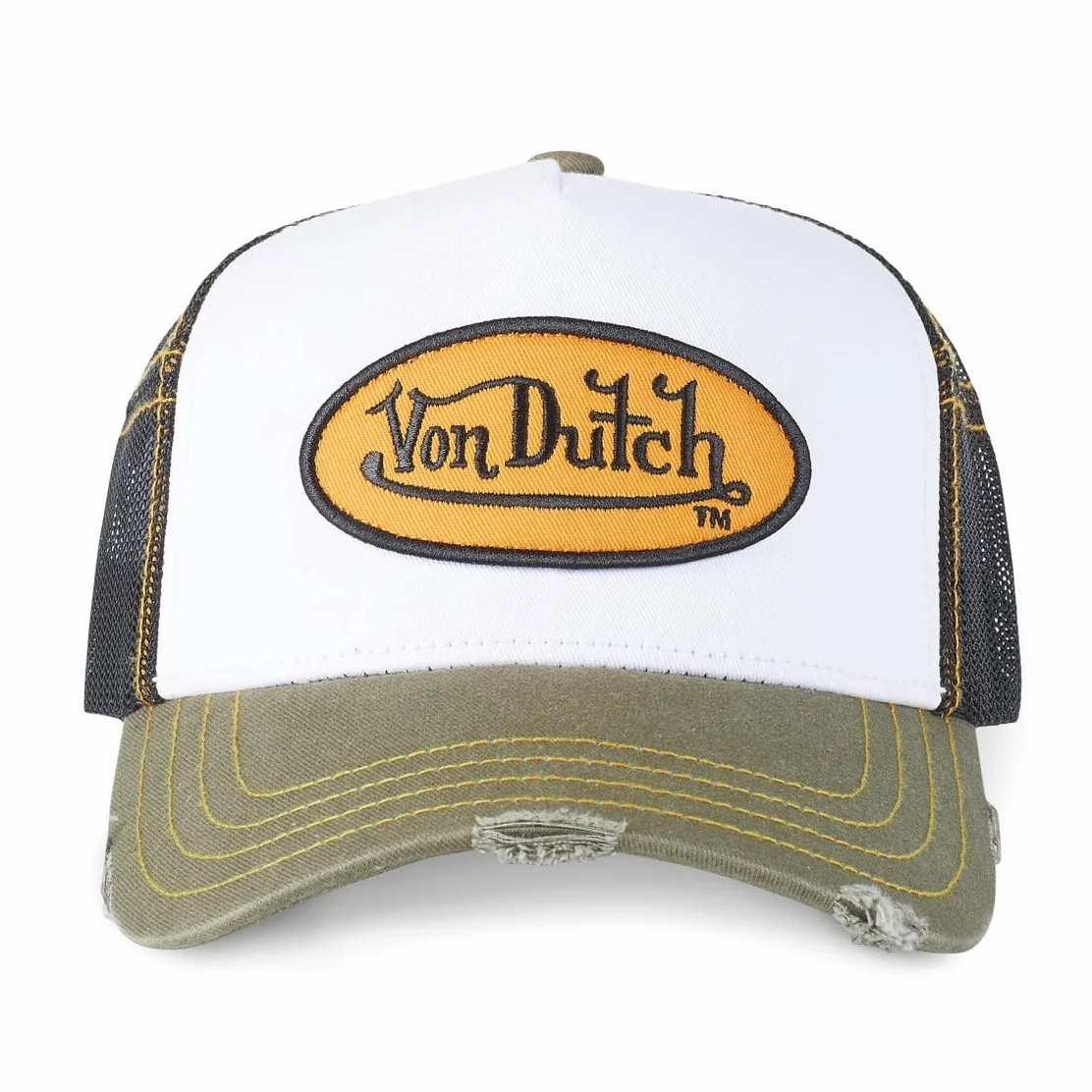 Von Dutch Trucker czapka z siatką Yel, biały, rozmiar uniwersalny