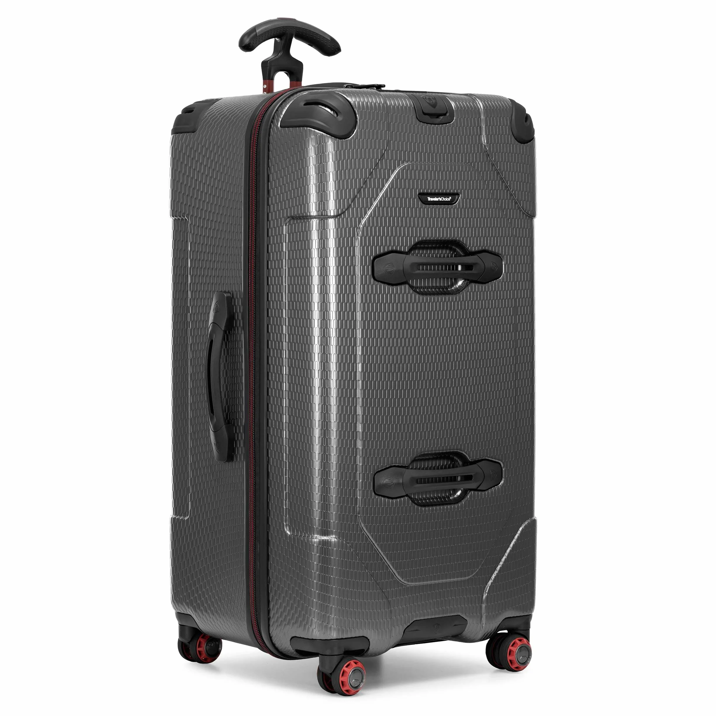 Traveler's Choice Maxporter II twarda walizka bagażowa z poliwęglanu z kołami obrotowymi, Szary, 30" Trunk Luggage