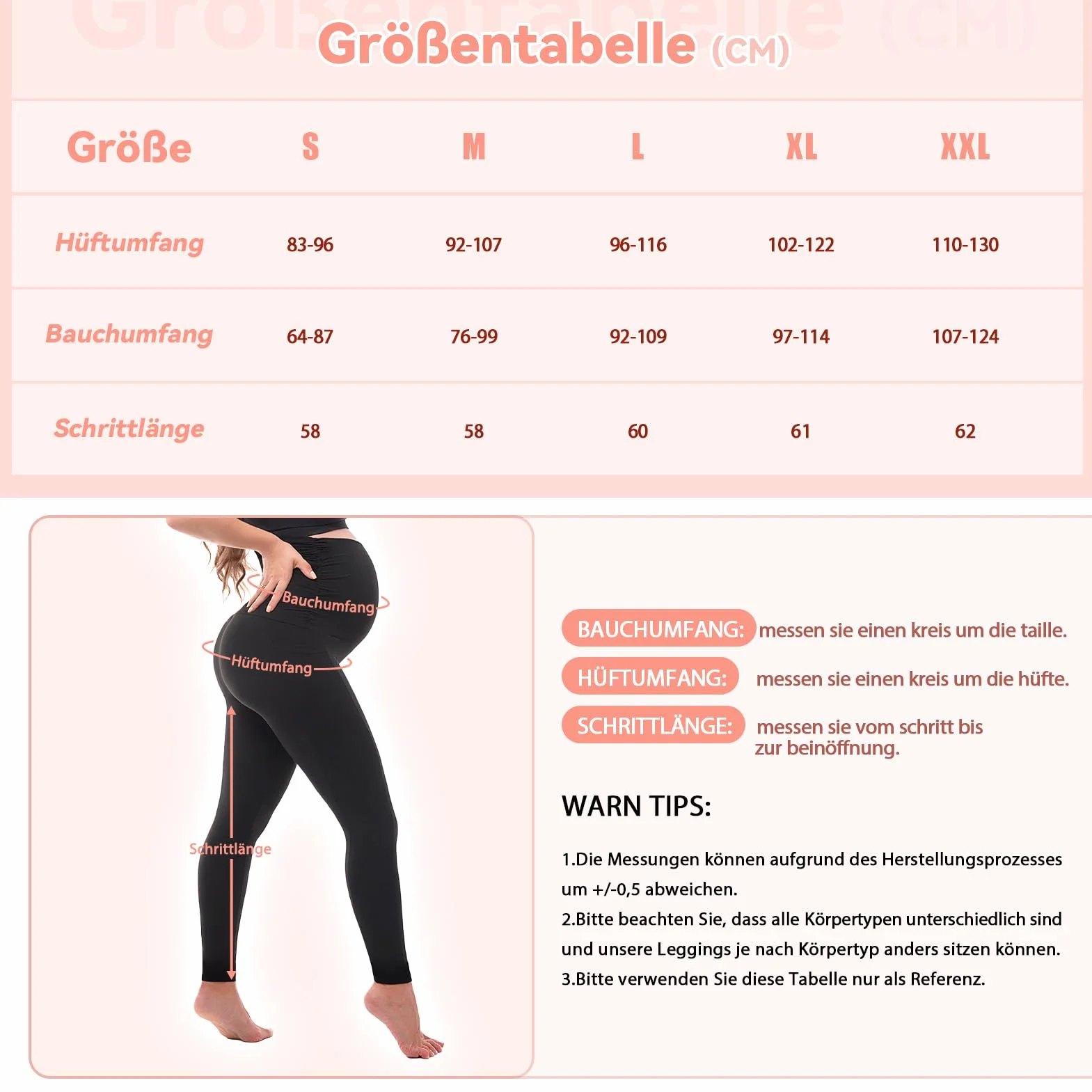 SINOPHANT Damskie legginsy ciążowe z wysoką talią, spodnie ciążowe z kieszeniami, nieprzezroczyste legginsy ciążowe, miękkie, elastyczne, moda ciążowa, do domu, jogi, M