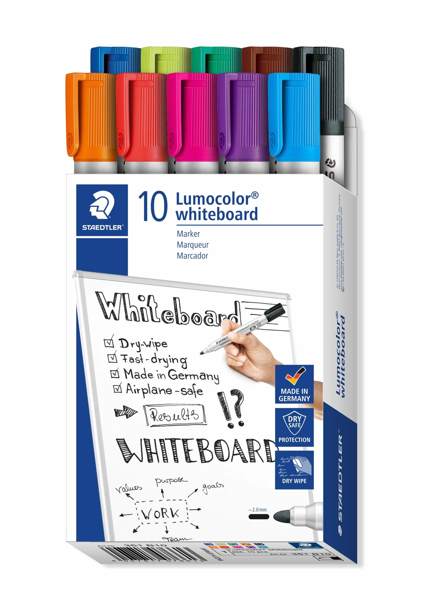 Staedtler 351 B10 St Markery, Wielokolorowy, 10 sztuk