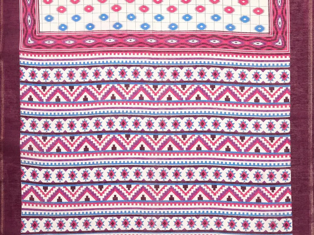 Kobiety Kalamkari Wydrukować Jedwab Artystyczny Saree Indyjski Sari z Niezszyty Bluzka Sztuka