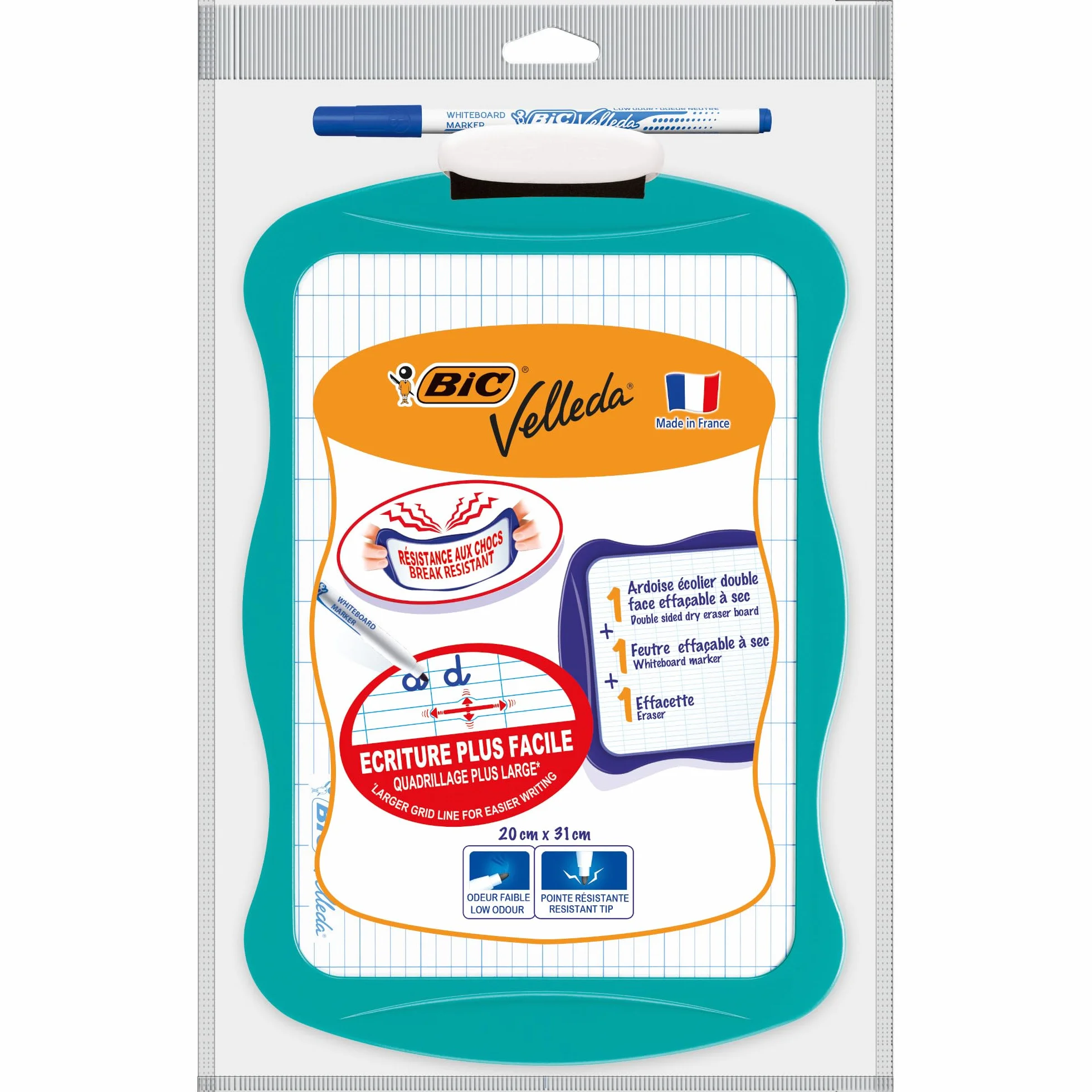 BIC Kids Velleda tablica+marker+wymazywacz Pouch 1+1+1szt