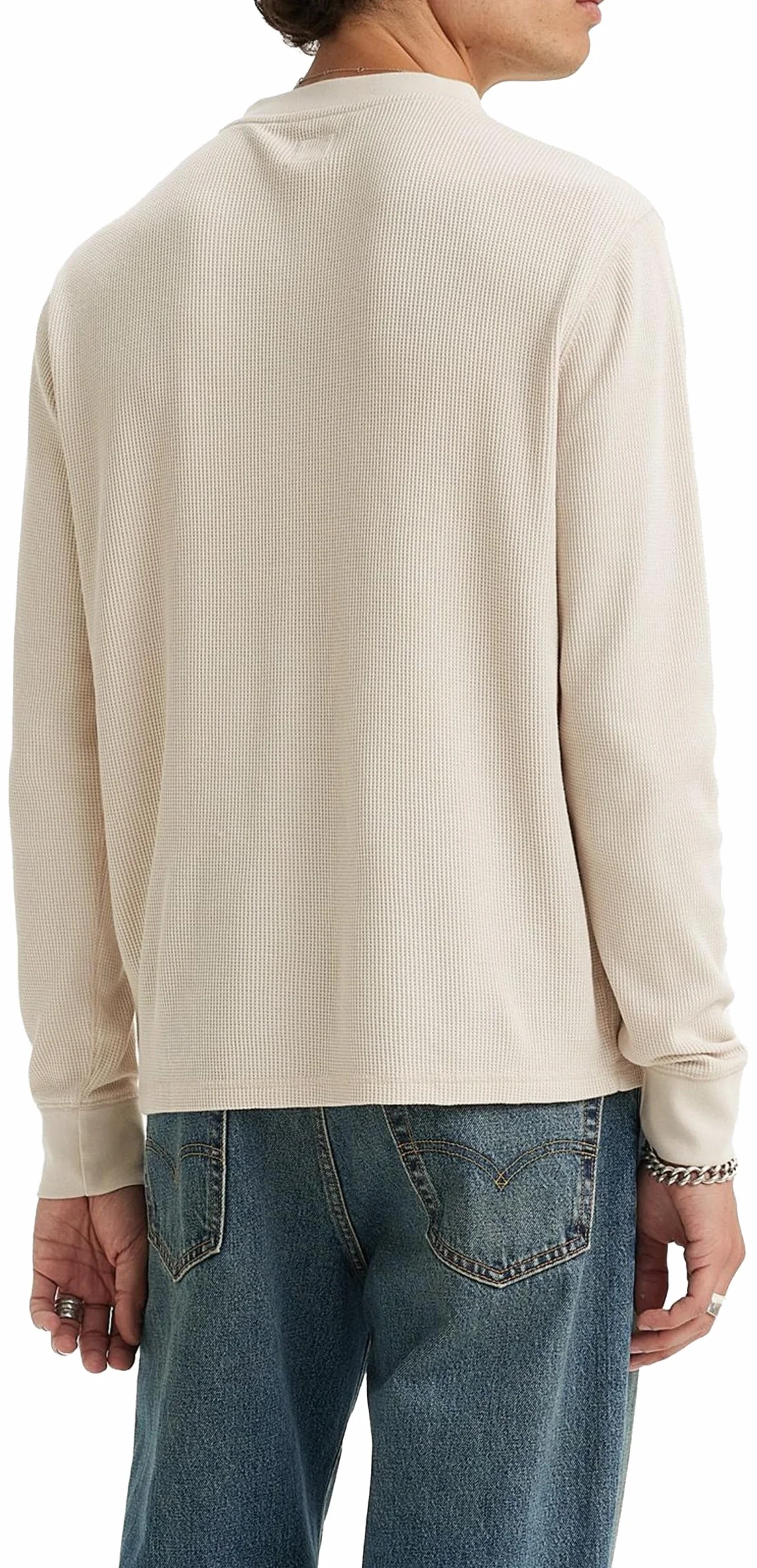 Levi's Mężczyźni Long-Sleeve Thermal 3-Button Henley Shirt, Rainy Day, XL