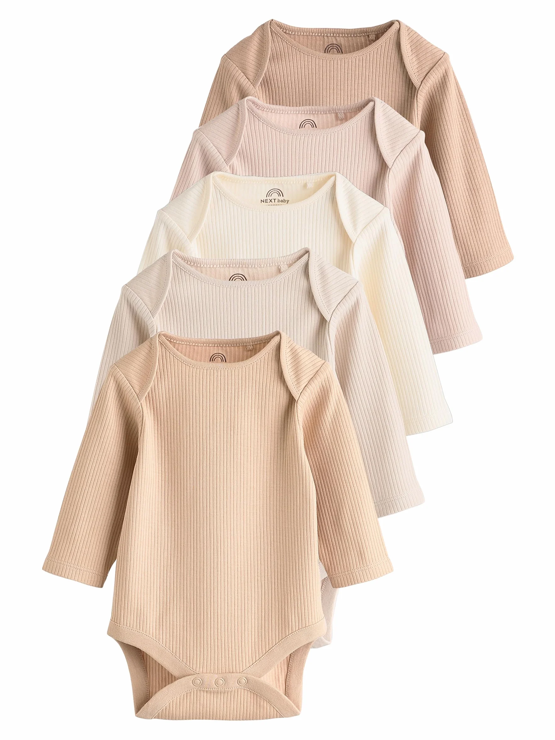 NEXT Noworodki unisex Zestaw 5 body niemowlęcych z długim rękawem
