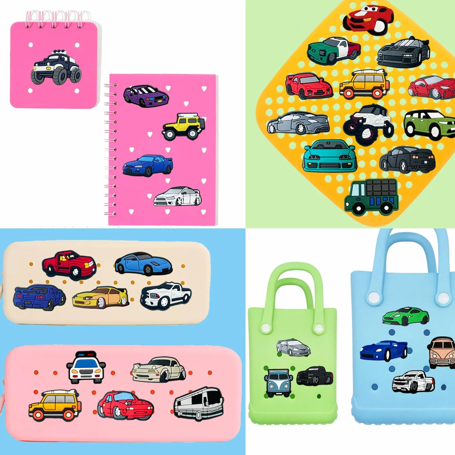 54 sztuki zawieszek do butów Cars, z PCW, zawieszki do butów z kreskówkowych samochodów, szpilki do butów samochodowych dla dzieci, dekoracja do butów samochodowych, przypinki do butów dla