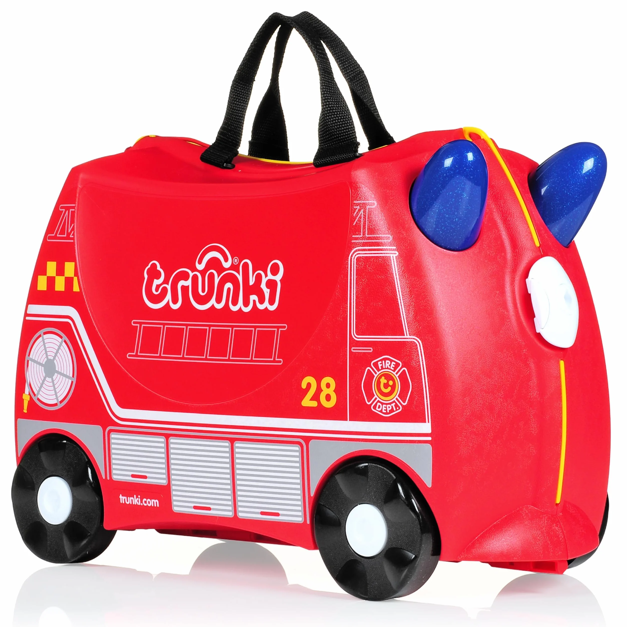 Trunki Walizka do jazdy dla dzieci i bagaż podręczny dla dzieci: Frank Fire Engine (czerwony)