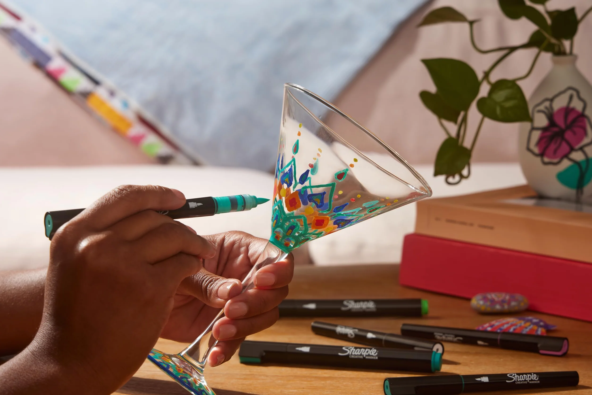 Sharpie Kreatywne markery, akrylowe markery na bazie wody, końcówka pociskowa, różne kolory, 2 sztuki
