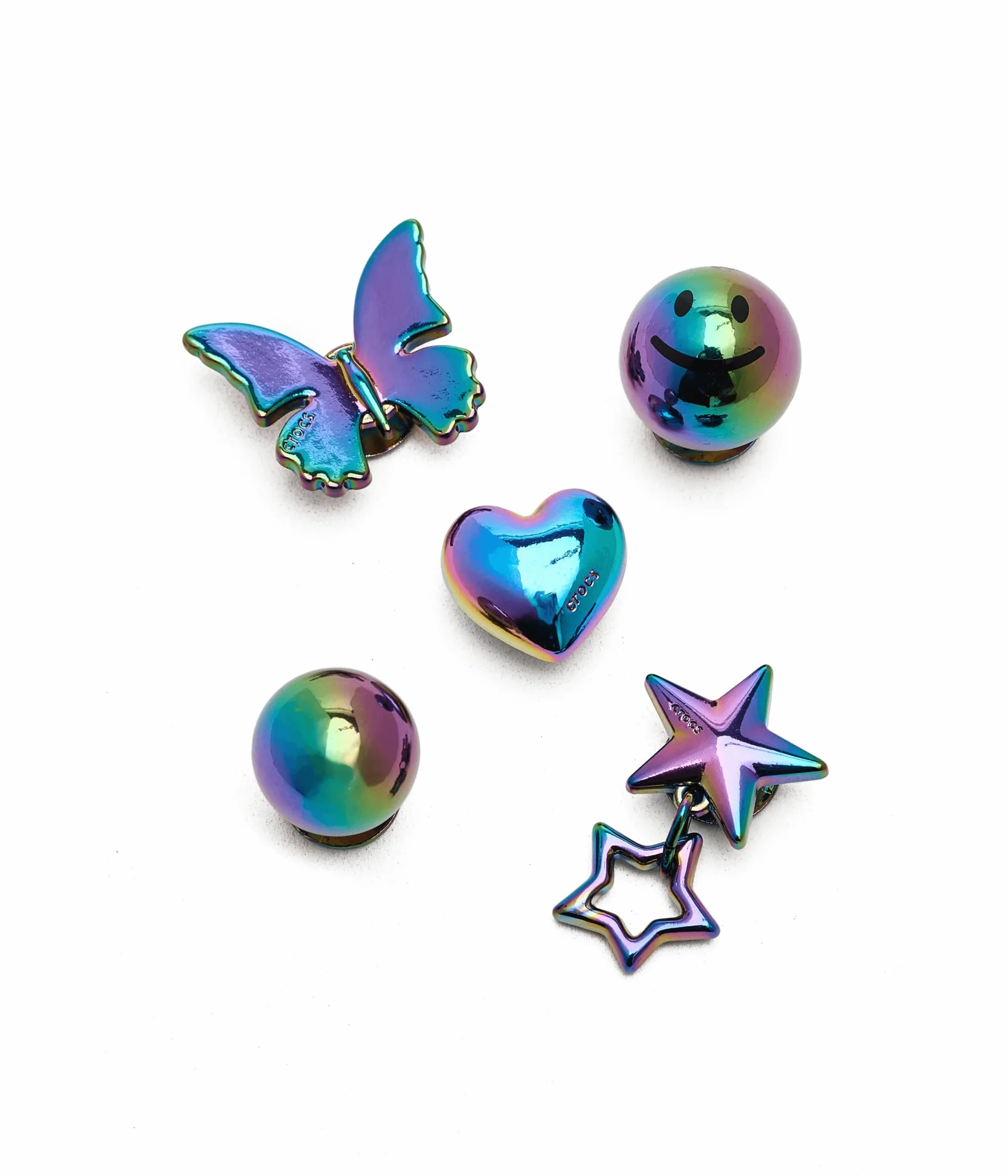 Crocs Uniseks Jibbitz Charms, opalizujący Meta, 5-pak