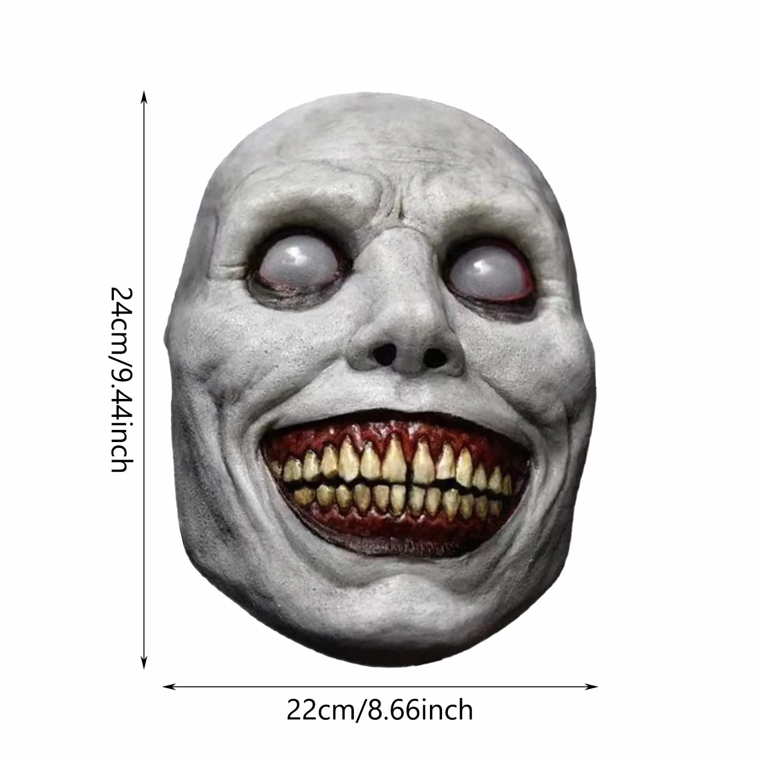 GWAWG Maska z uśmiechem egzorcysty na Halloween, przerażający horror, straszna maskarada, maska na Halloween, uśmiechnięty demon, straszny klaun, cosplay, rekwizyty do cosplay i akcesoria do kostiumu
