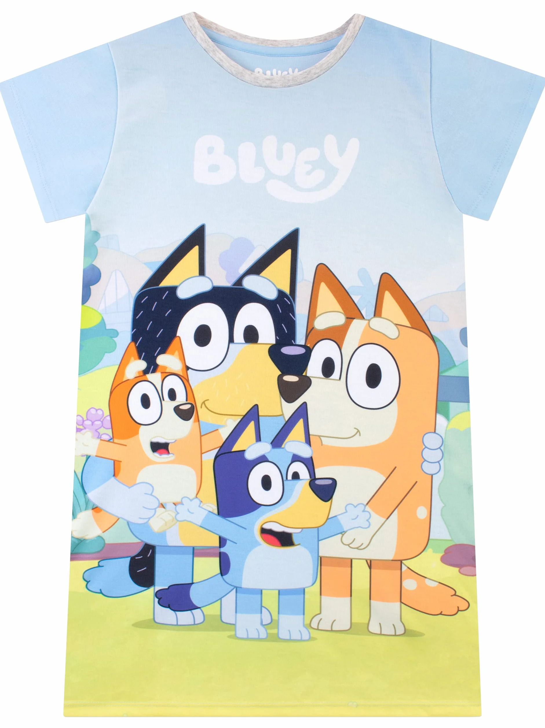 Bluey Koszulka nocna dla dziewczynek z krótkim rękawem
