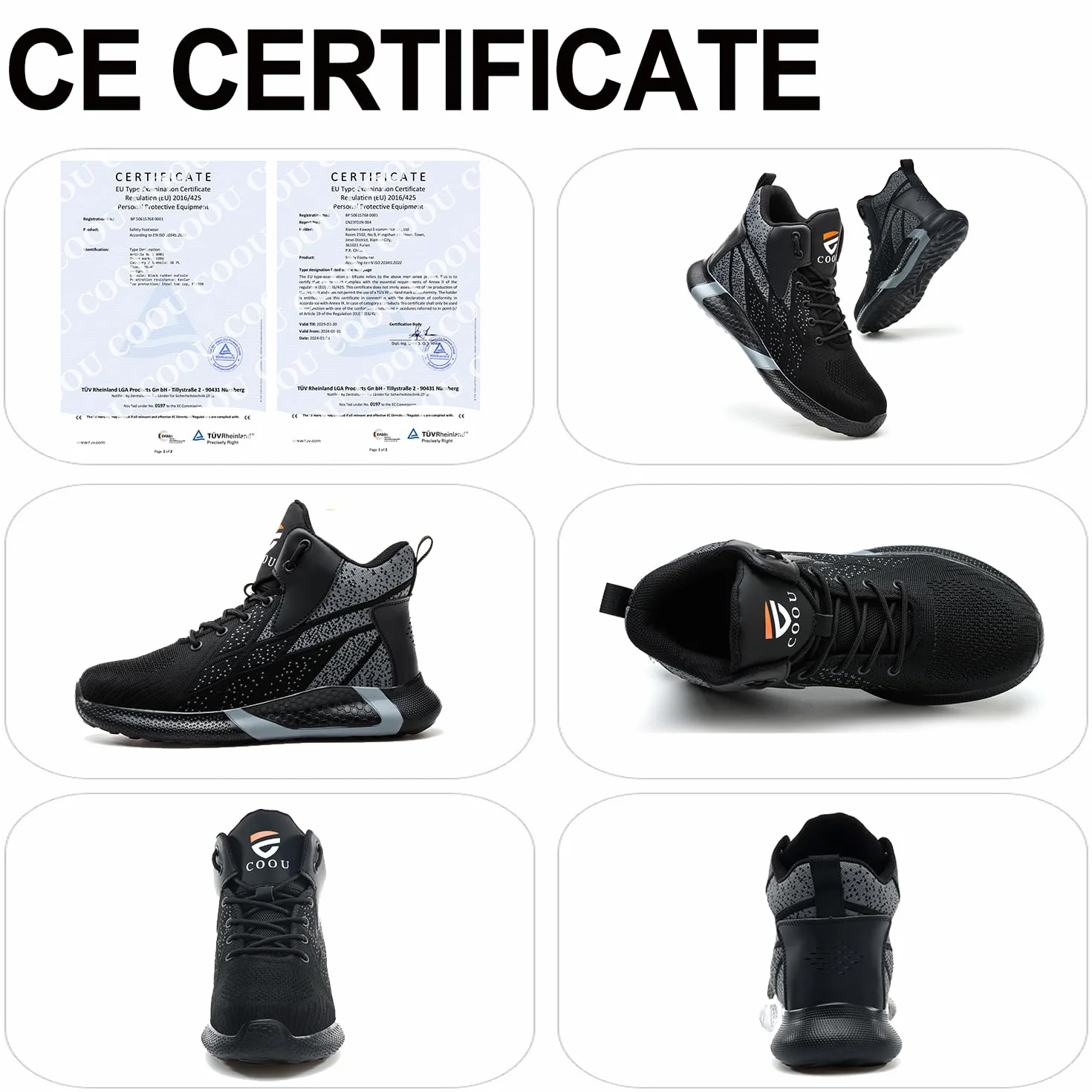 Buty ochronne dla mężczyzn wysokie buty robocze damskie lekkie i wygodne buty robocze ze stalowymi noskami oddychające buty ochronne