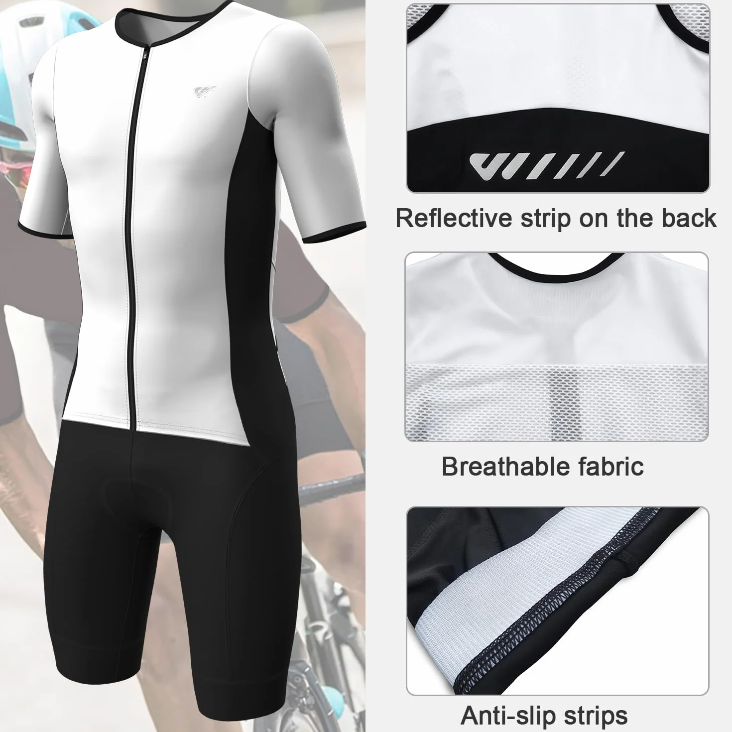 Lo.gas Męski strój triatlonowy Pro Trisuit z krótkim rękawem, do wyścigów i triathlonów, strój triatlonowy dla mężczyzn, M