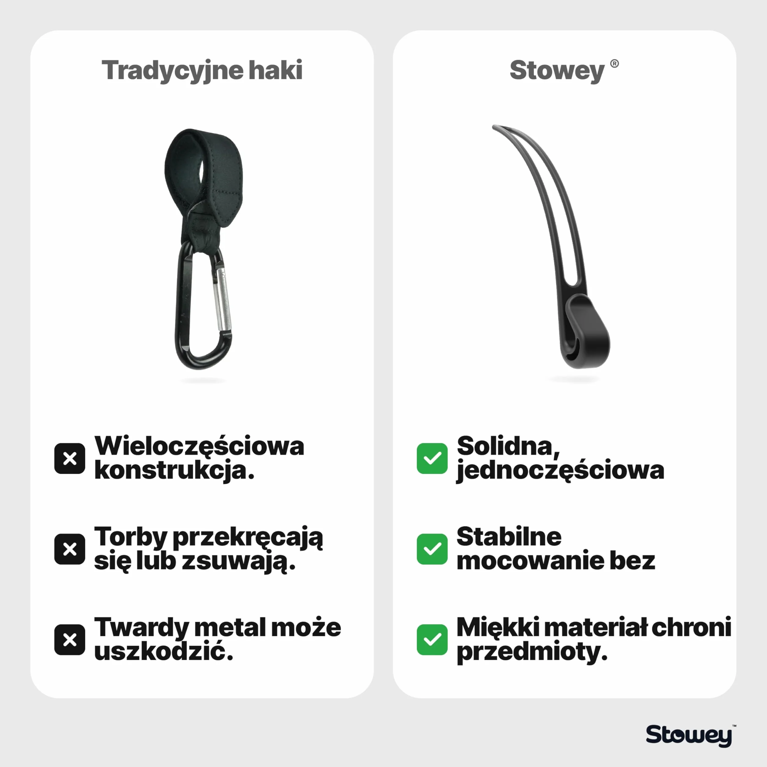 Luggage Hook Haczyki do walizki na kurtkę i torbę (2 szt.) – przydatne haczyki podróżne utrzymują akcesoria podróżne do 10 kg, fajny prezent dla osób podróżujących i stewardessy, 2 sztuki w opakowaniu