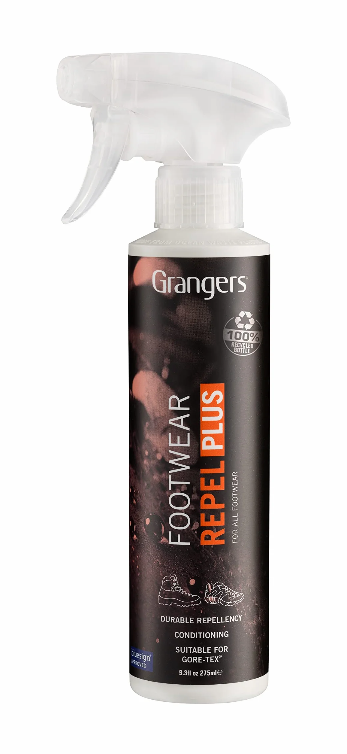 Grangers Eco Twin Pack – środek do czyszczenia obuwia + sprzętu i odpychacz obuwia Plus, 275 ml/275 ml, czyszczenie i wodoodporność wszystkich rodzajów obuwia outdoorowego