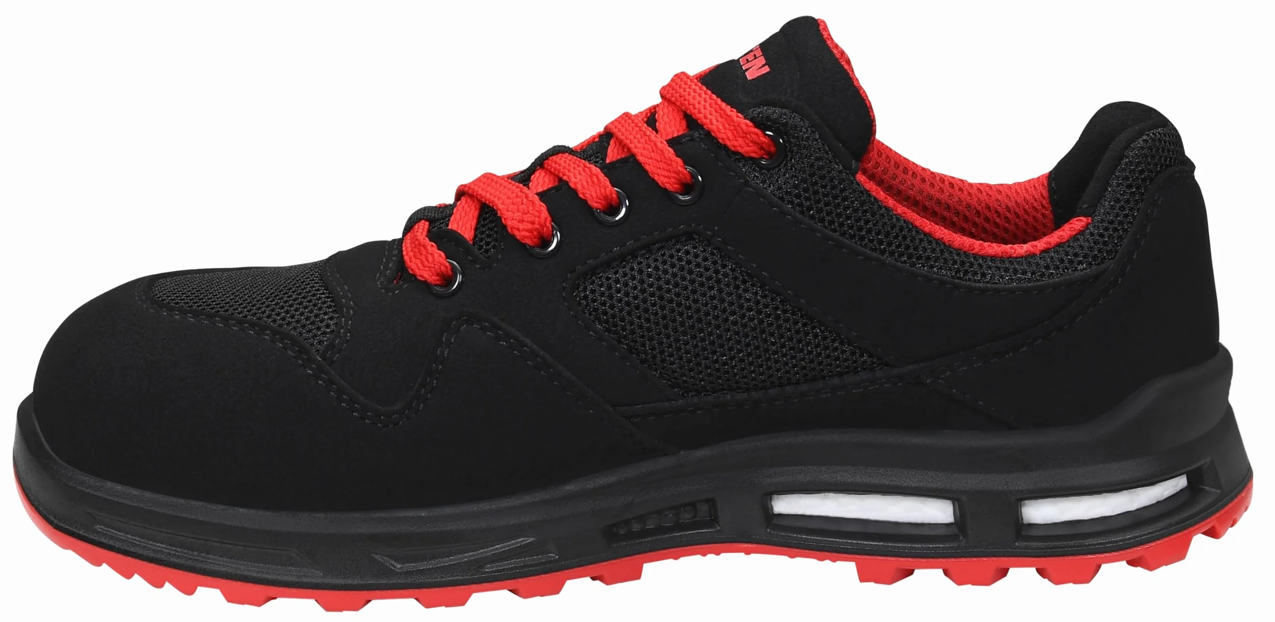 ELTEN ELTEN Sicherheitsschuhe LAKERS XXT Low ESD S1P, Damen, Herren, sportlich, leicht, schwarz/rot, Kunststoffkappe - trampki bezpieczeństwa Uniseks