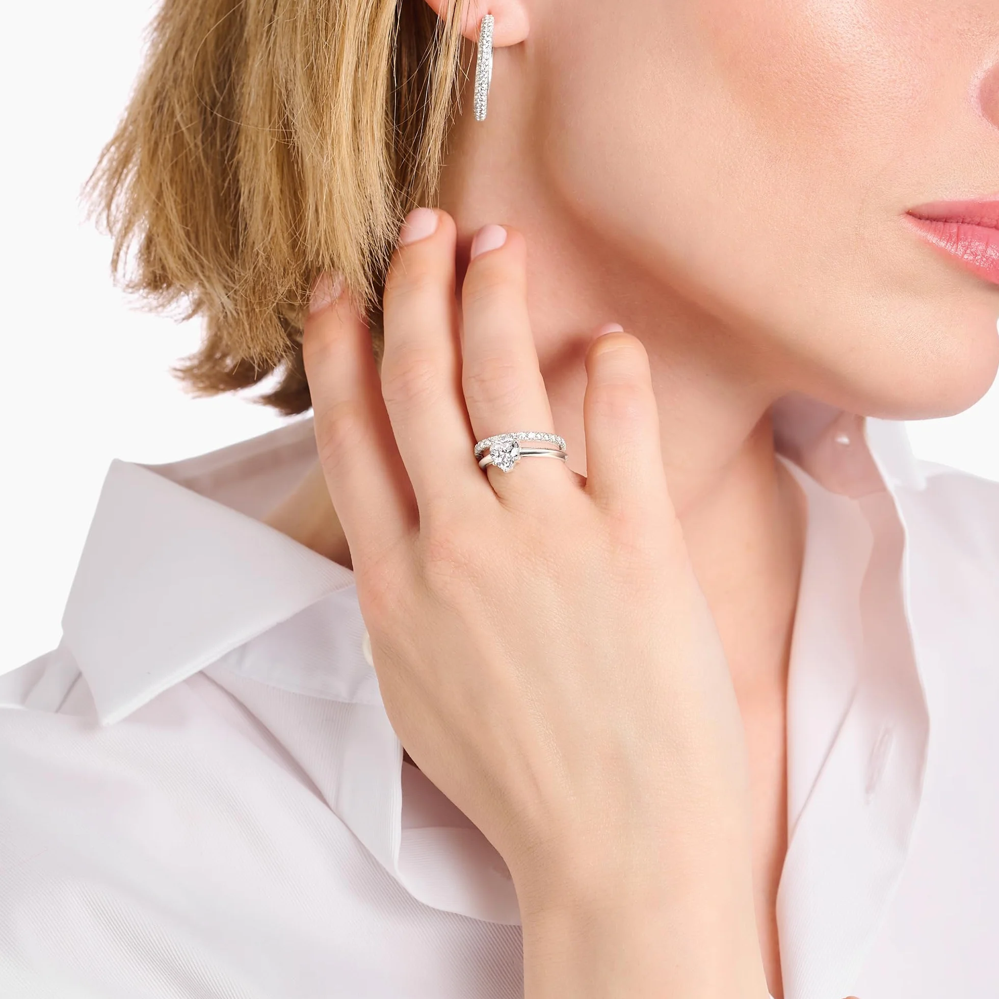 Thomas Sabo Damski Pierścienie Srebro próby 925 TR2476-051-14-52 52
