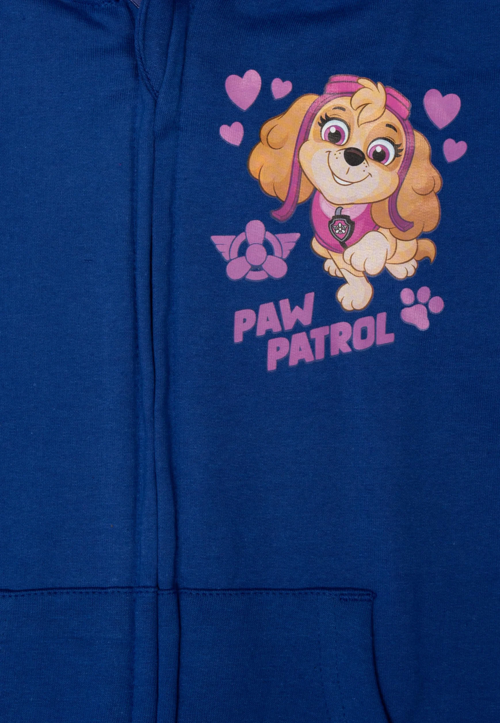 United Labels Psi Patrol bluza dla dziewczynek – dziecięca bluza z kapturem z zamkiem błyskawicznym niebieska