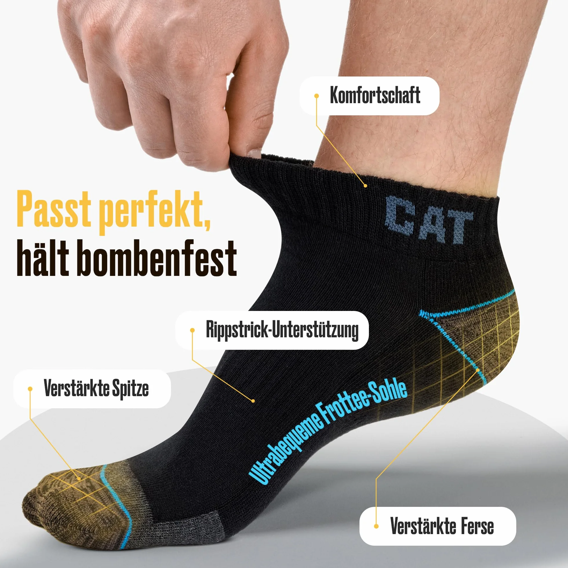 CAT CATERPILLAR POWER & COOL WORK SNEAKERS Skarpety robocze Sneakers, skarpety robocze, skarpety robocze, rozmiary 39-42, 43-46, 47-50