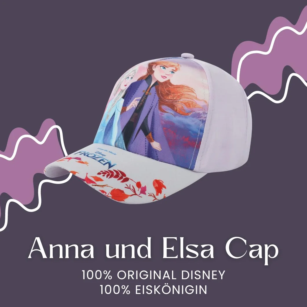 Królowa Lodu 2 Cap Cappy czapka z daszkiem dla dziewcząt Anna i Elsa